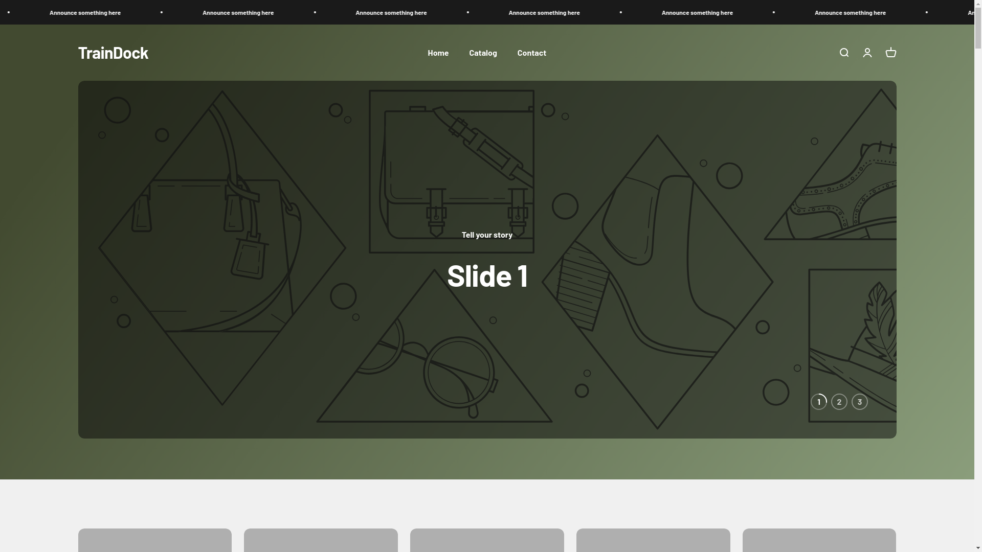 website screenshot of https://traindock.shop/