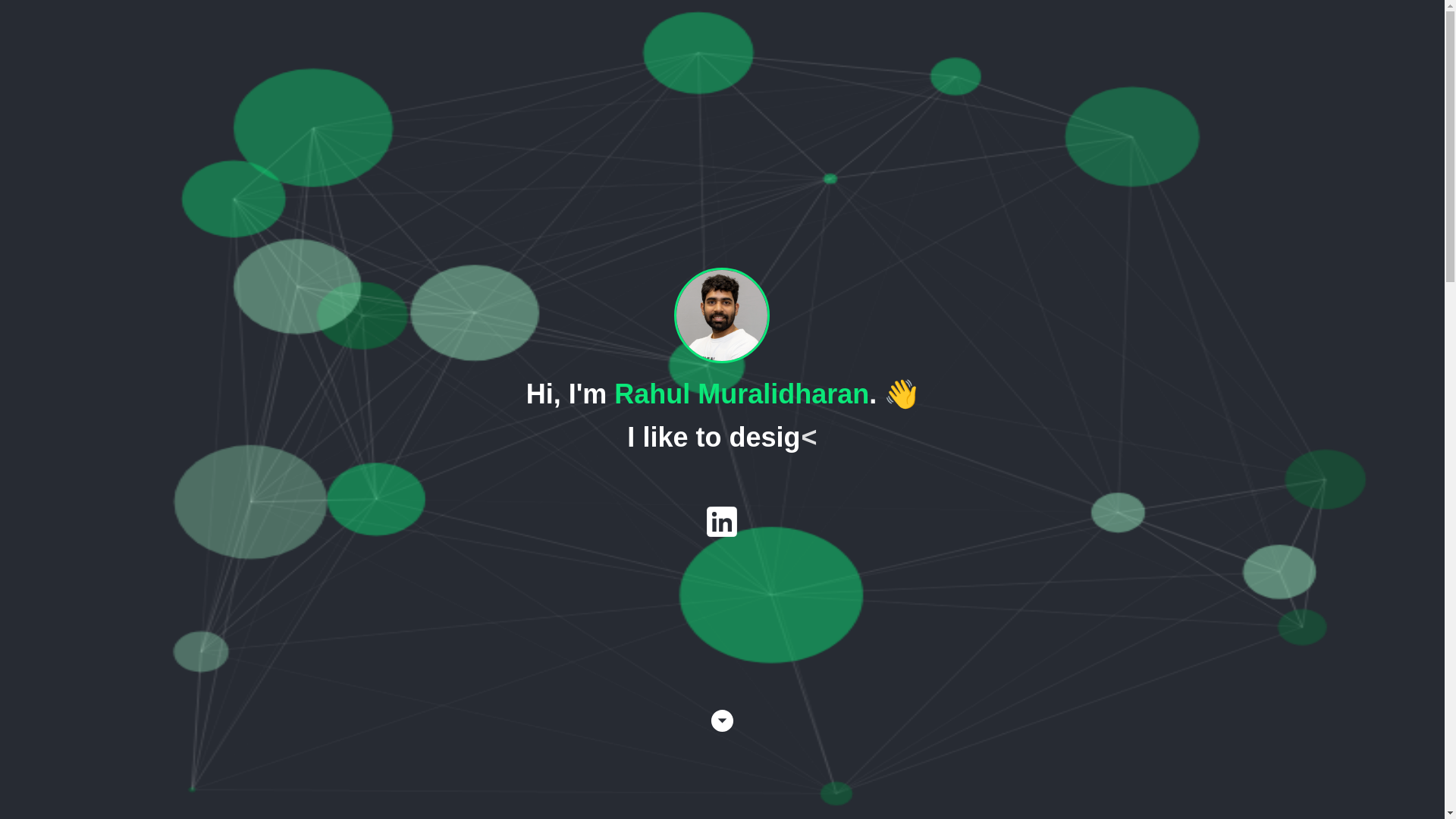 website screenshot of https://rahulmurali.me/