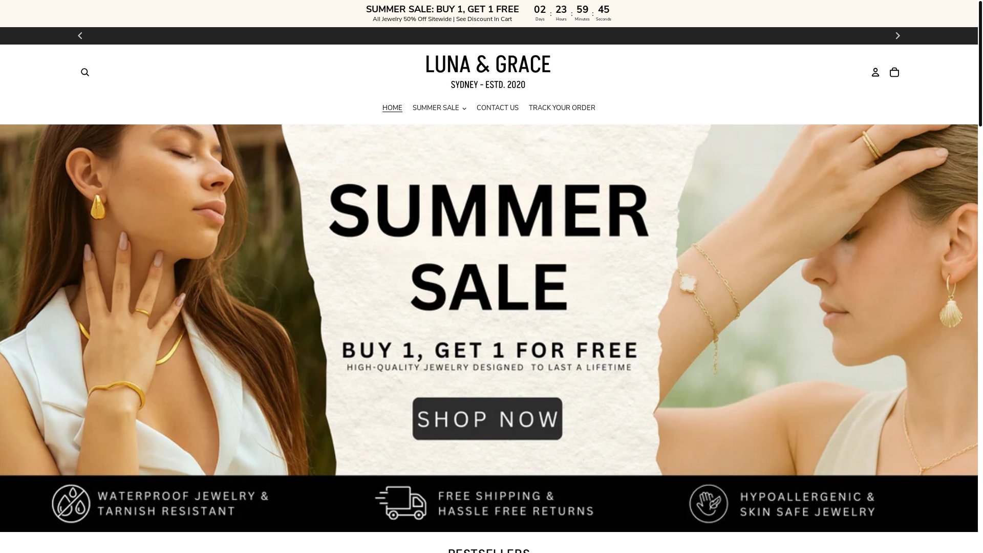 website screenshot of https://lunagrace-sydney.com/