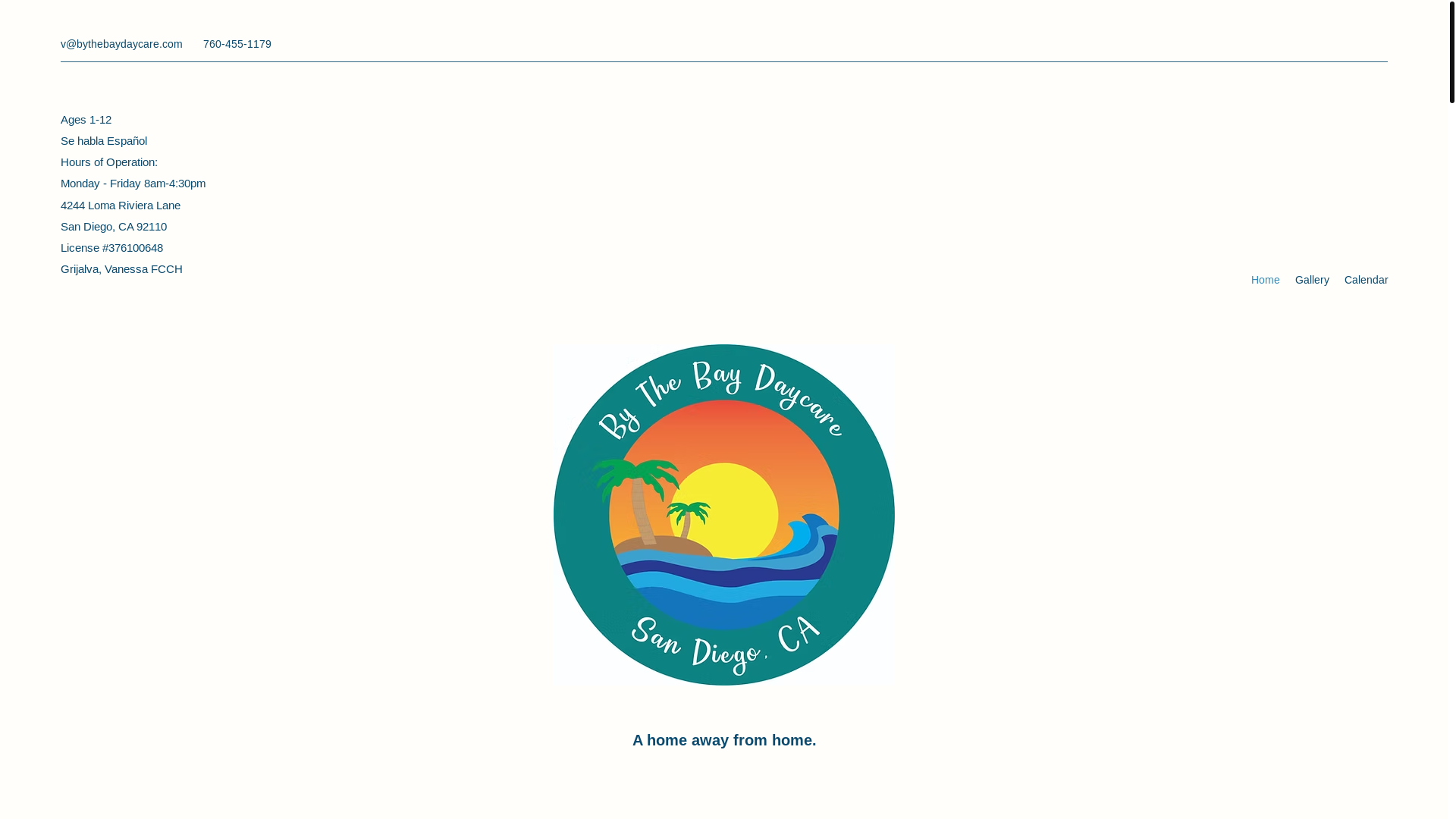 website screenshot of https://bythebaydaycare.net/