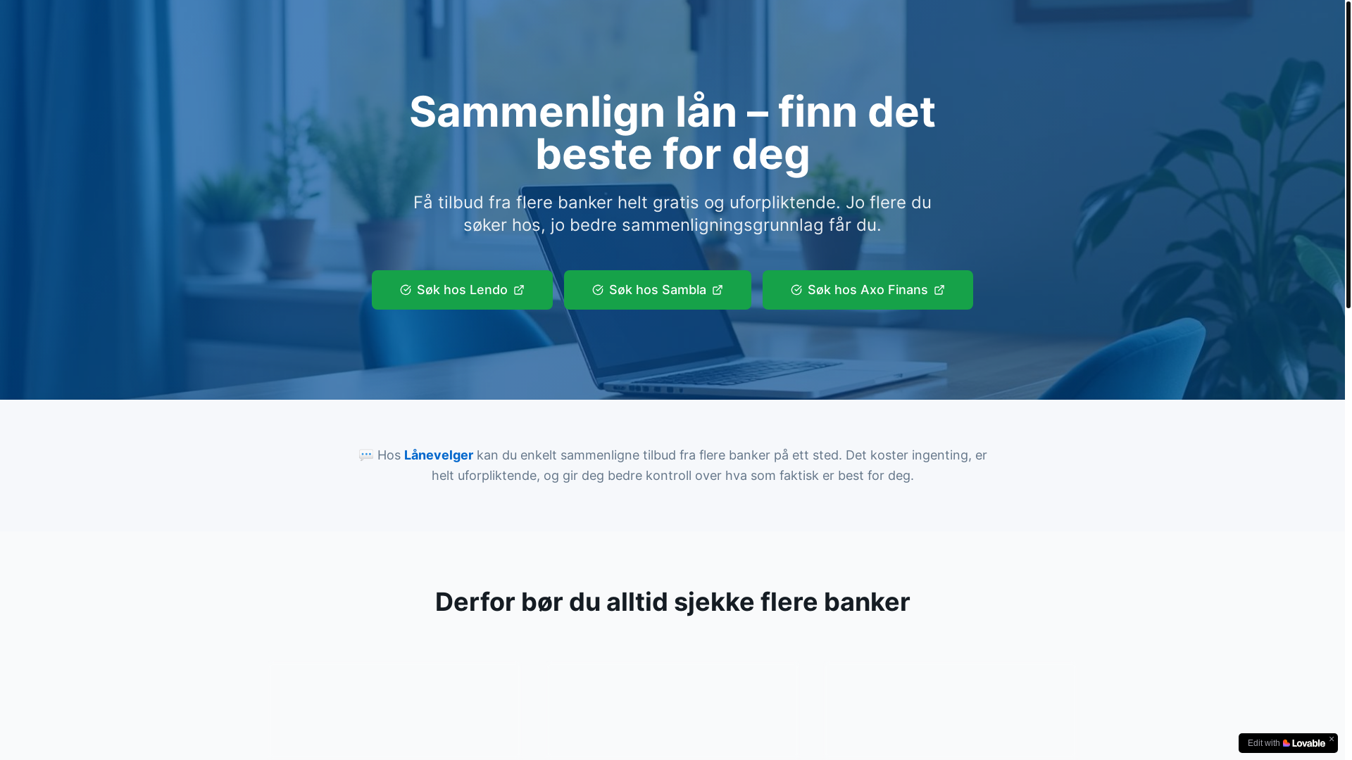 website screenshot of https://xn--lnevelger-52a.no/