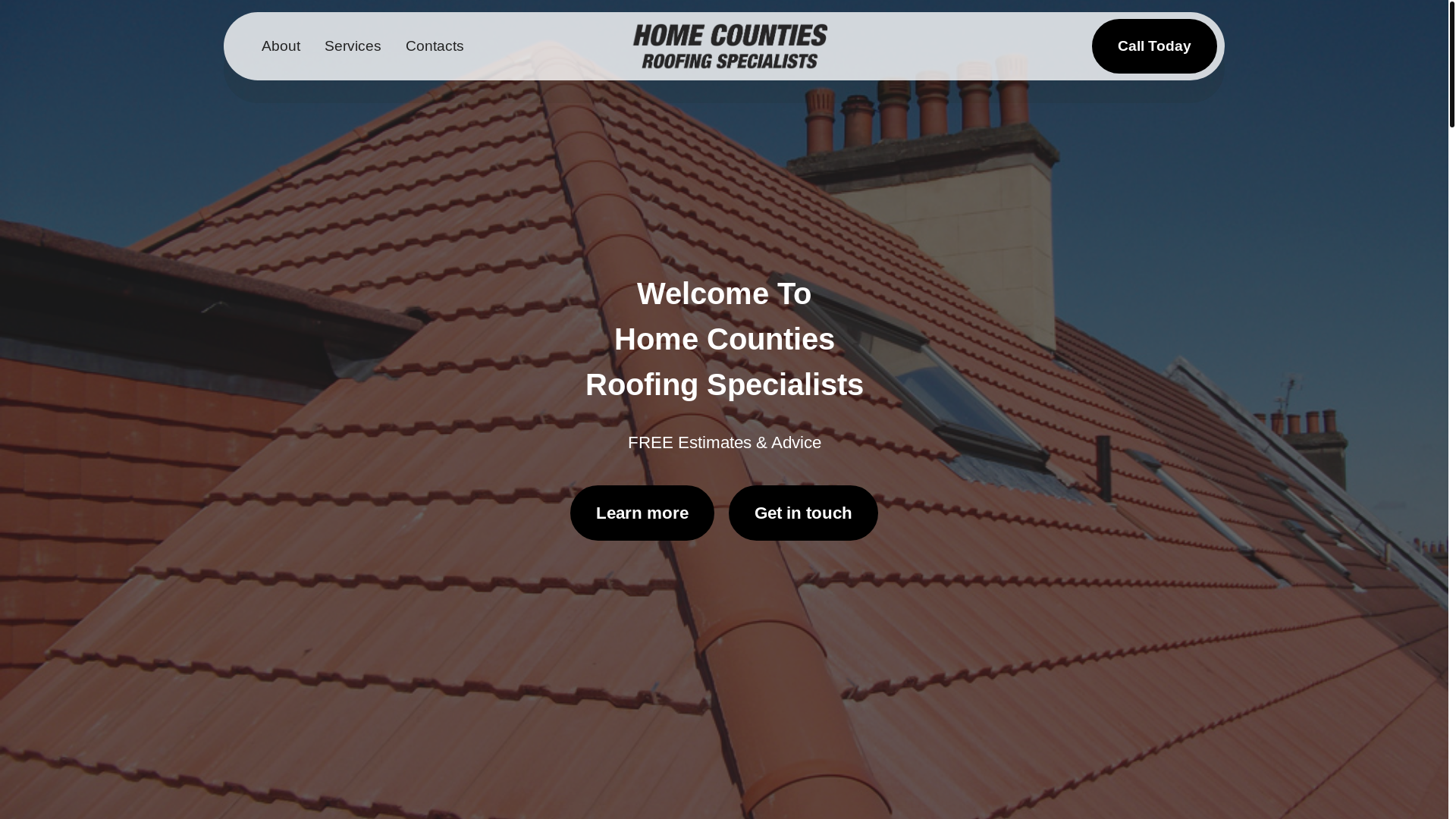 website screenshot of https://homecountiesroofing.co.uk/