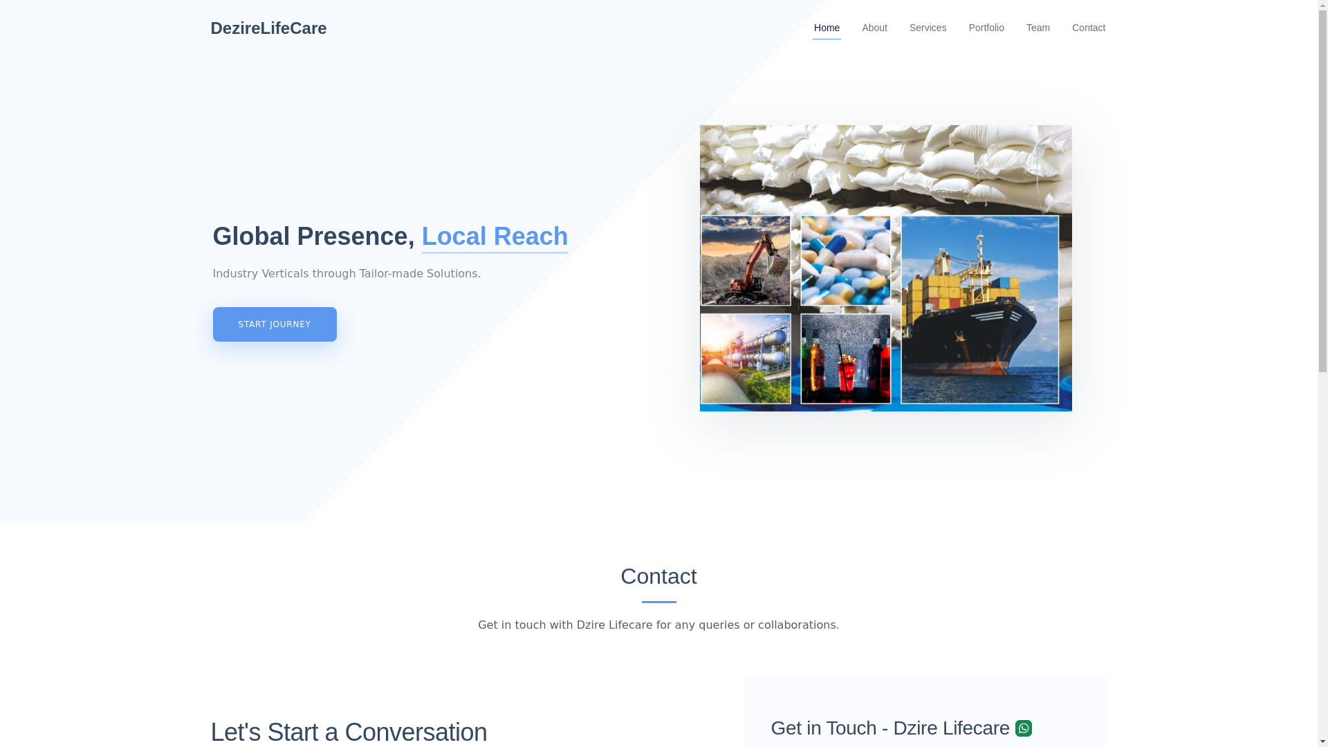 website screenshot of https://dzirelifecare.com/