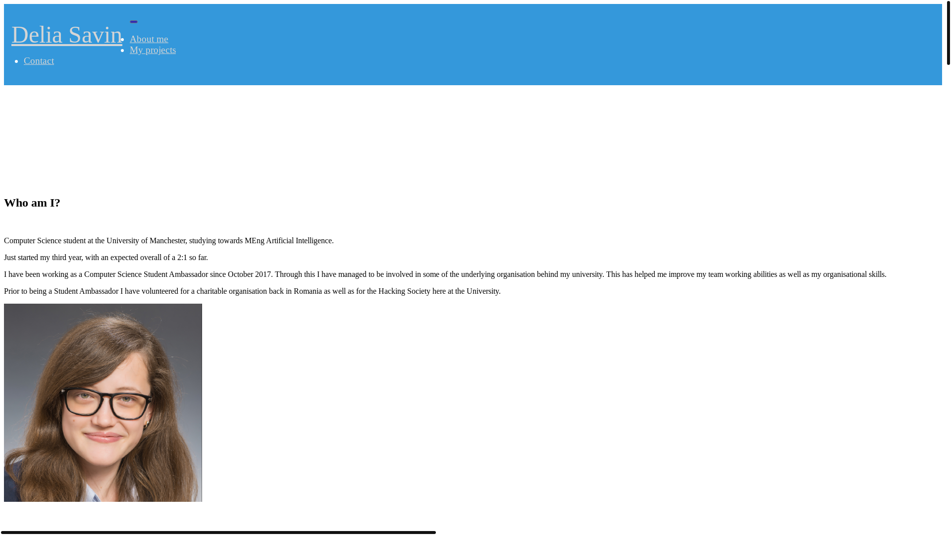 website screenshot of https://deliasavin.dev/