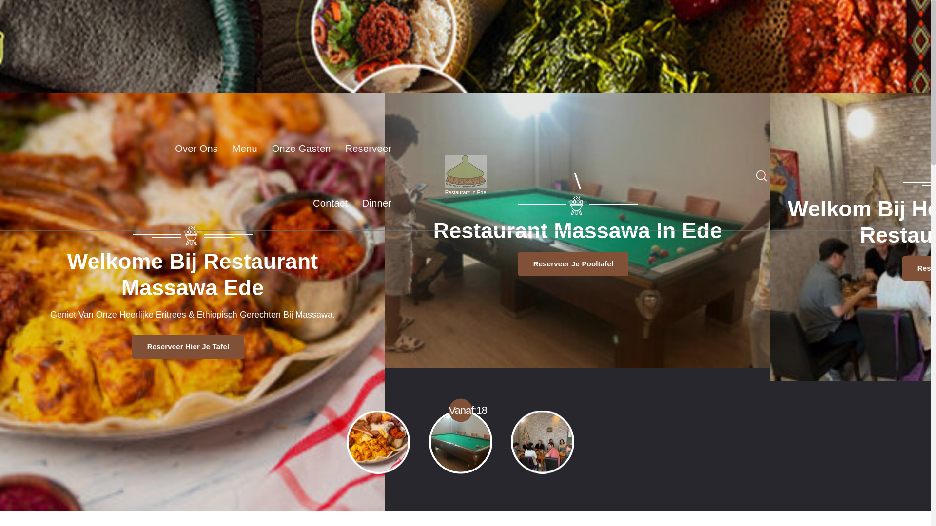 website screenshot of https://restaurantmassawa-ede.nl
