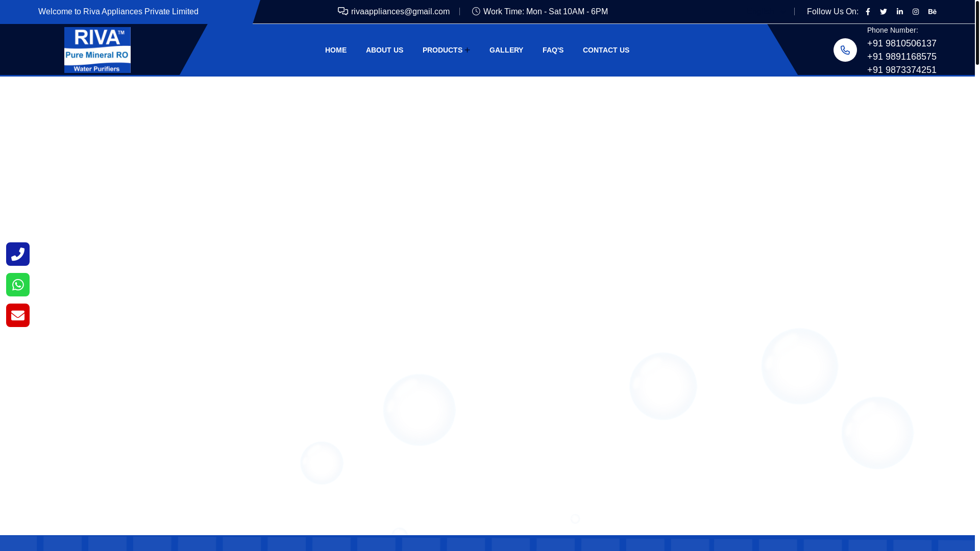 website screenshot of https://rivaappliances.org/