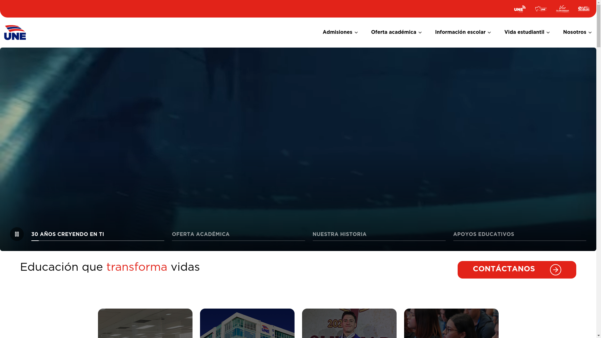 website screenshot of https://une-demo.pages.dev/