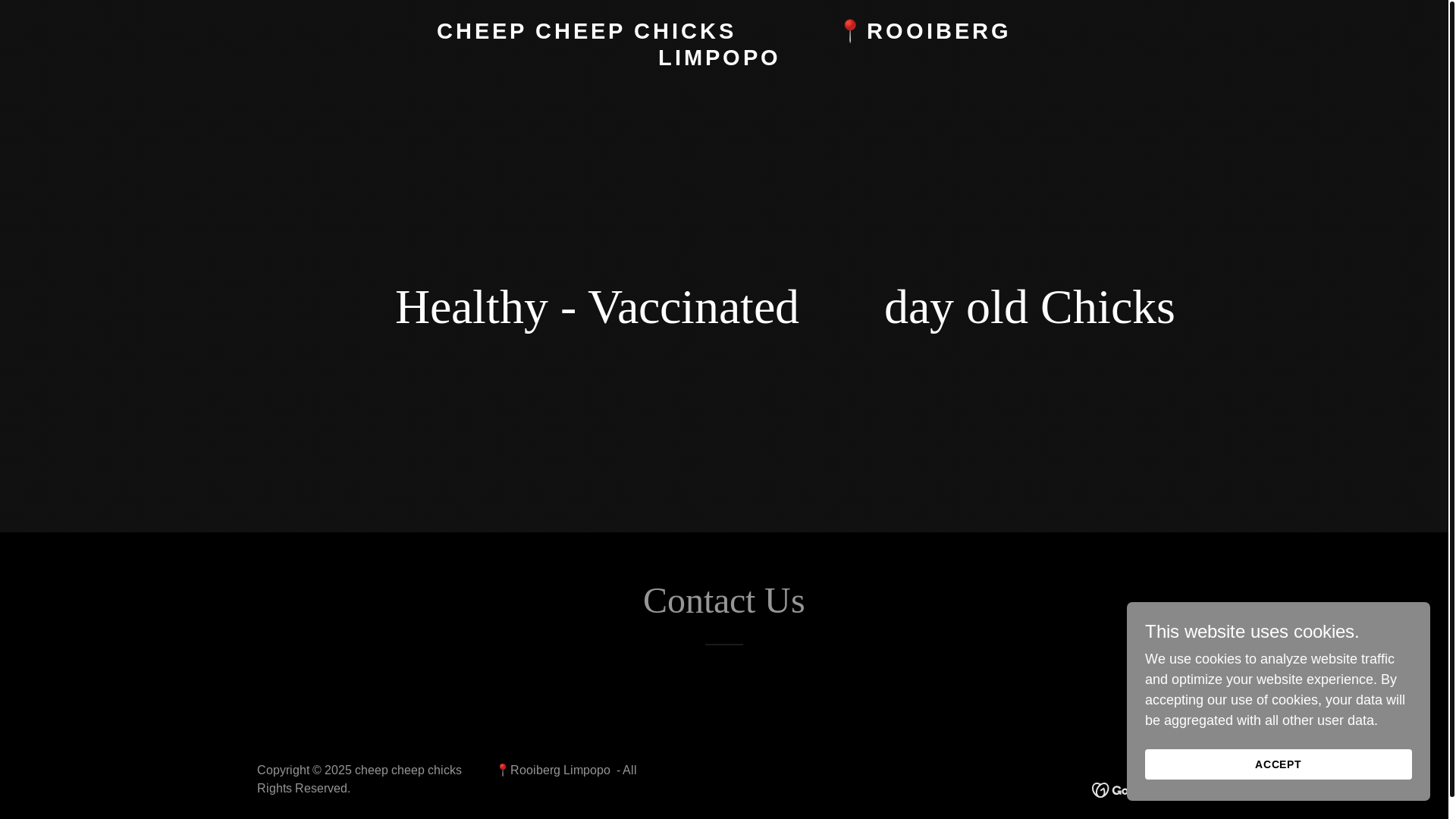 website screenshot of https://cheepcheepchicks.co.za/