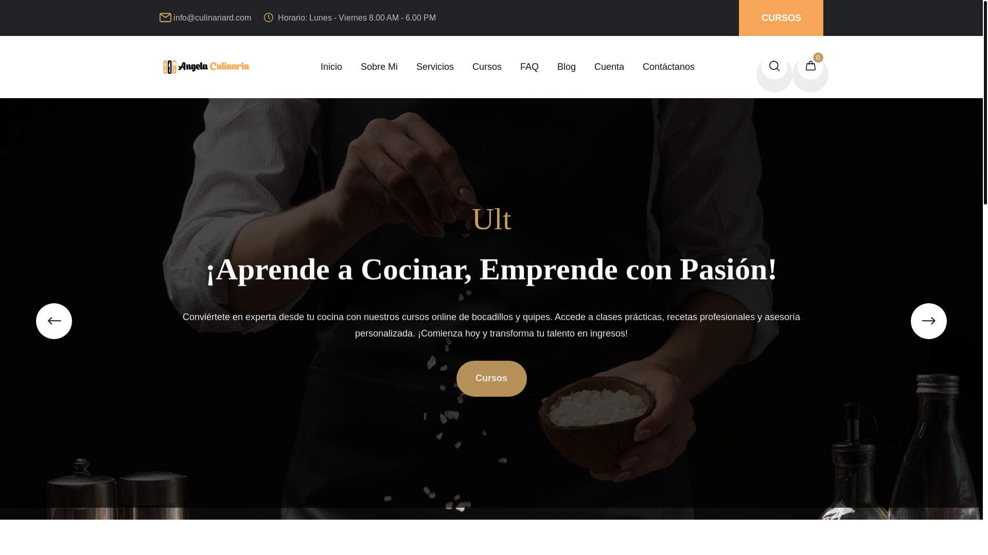 website screenshot of https://angelaculinariard.com/