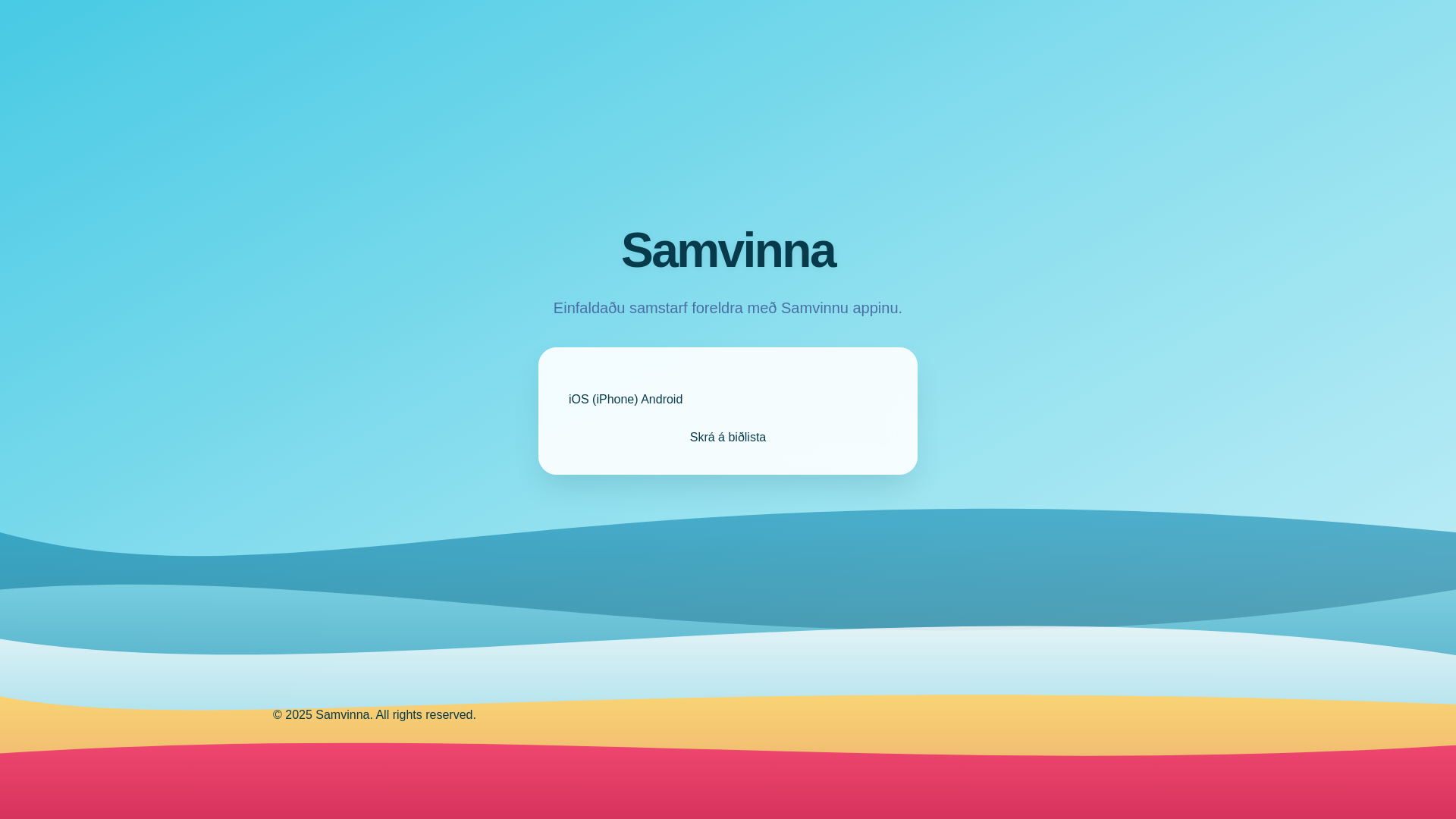 website screenshot of https://samvinna.app/