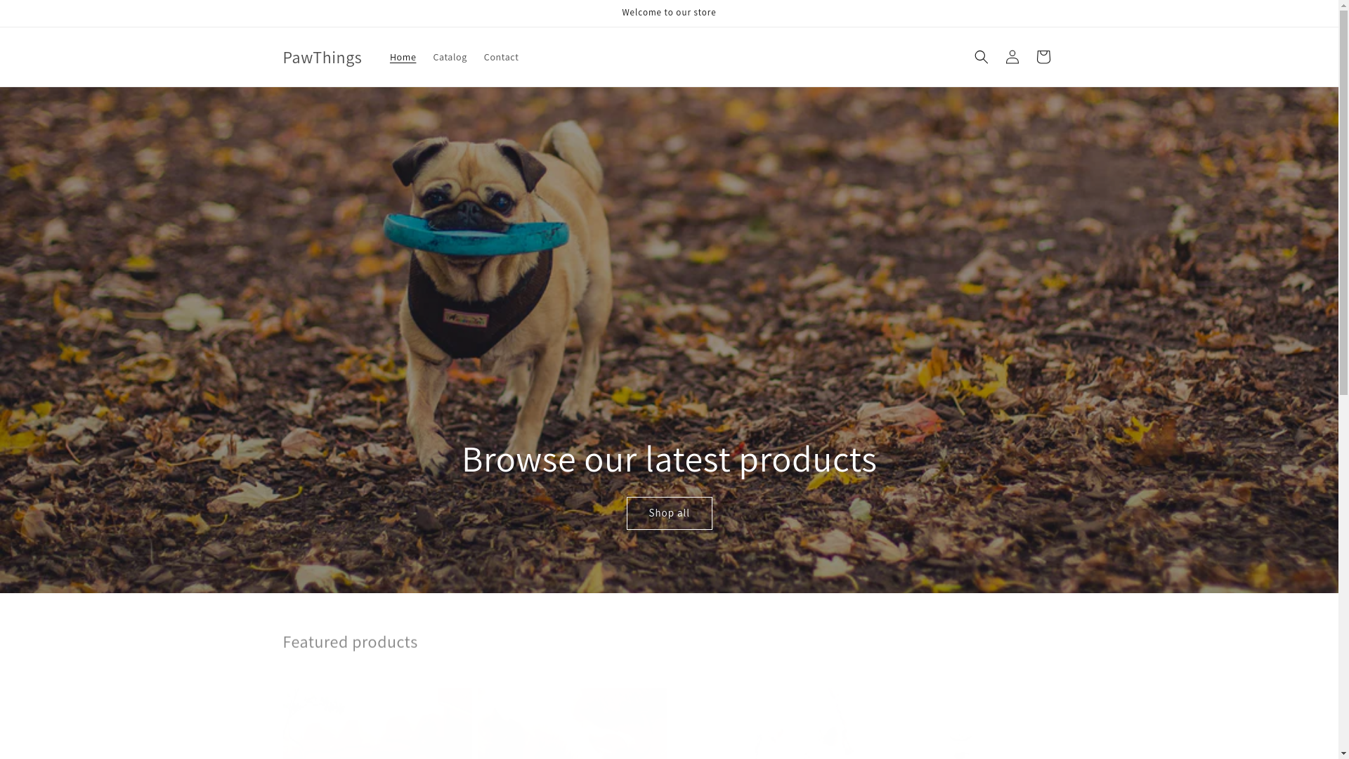 website screenshot of https://pawthings.org/