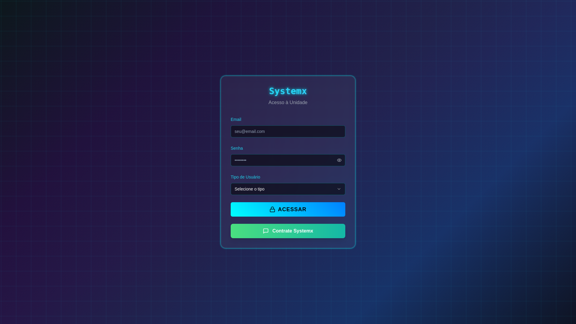 website screenshot of https://systemxapp.com/
