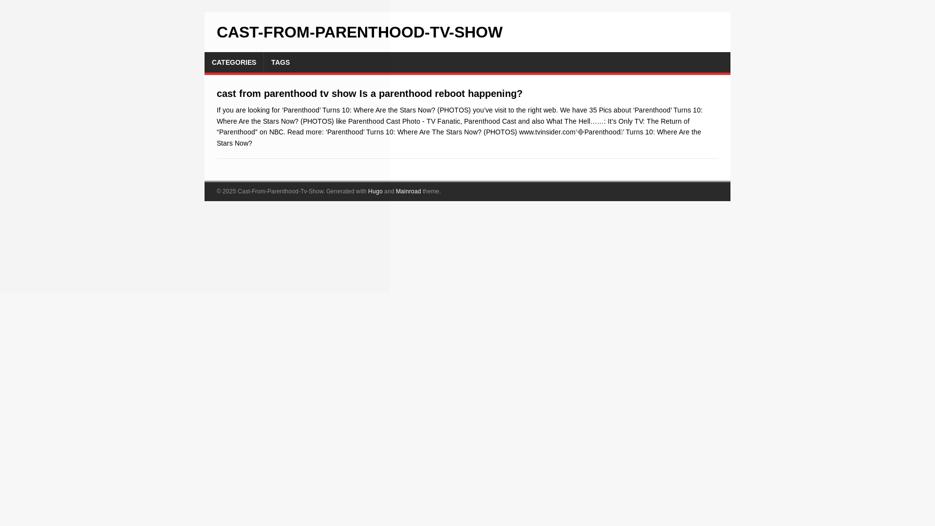 website screenshot of https://cast-from-parenthood-tv-show.pages.dev/