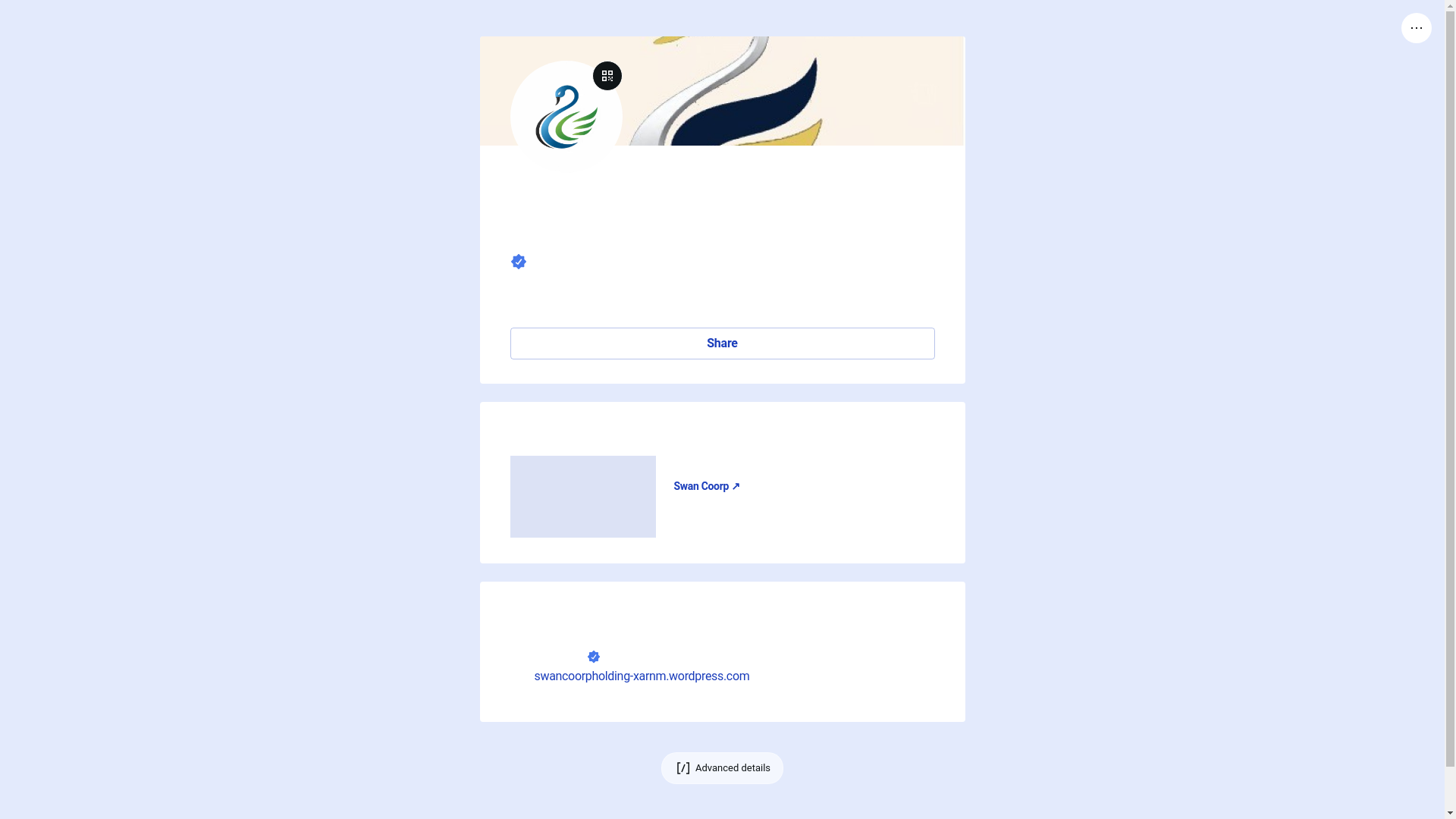 website screenshot of https://swancoorpholding.link/