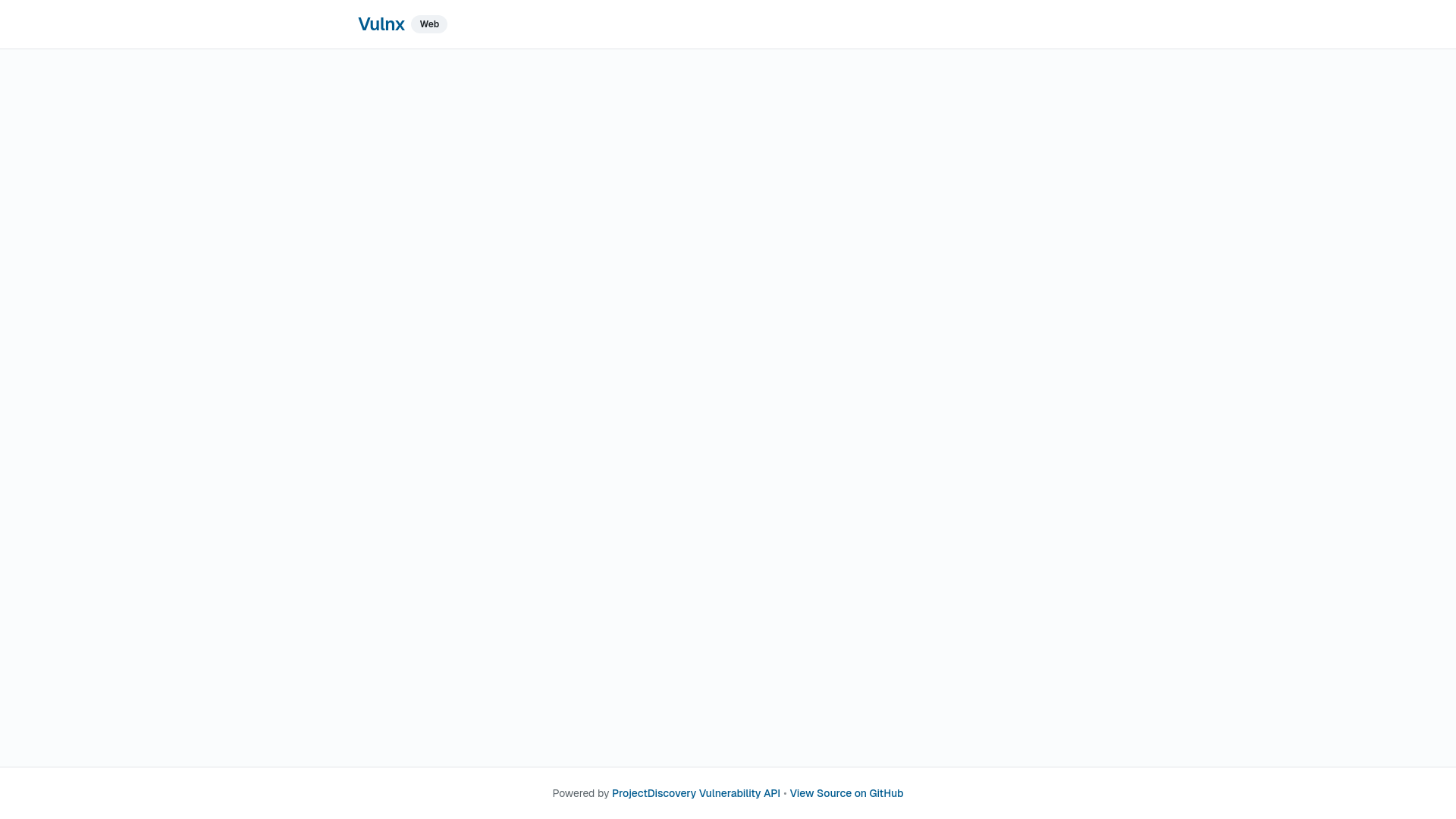 website screenshot of https://vulnx.benjaminjost.com/