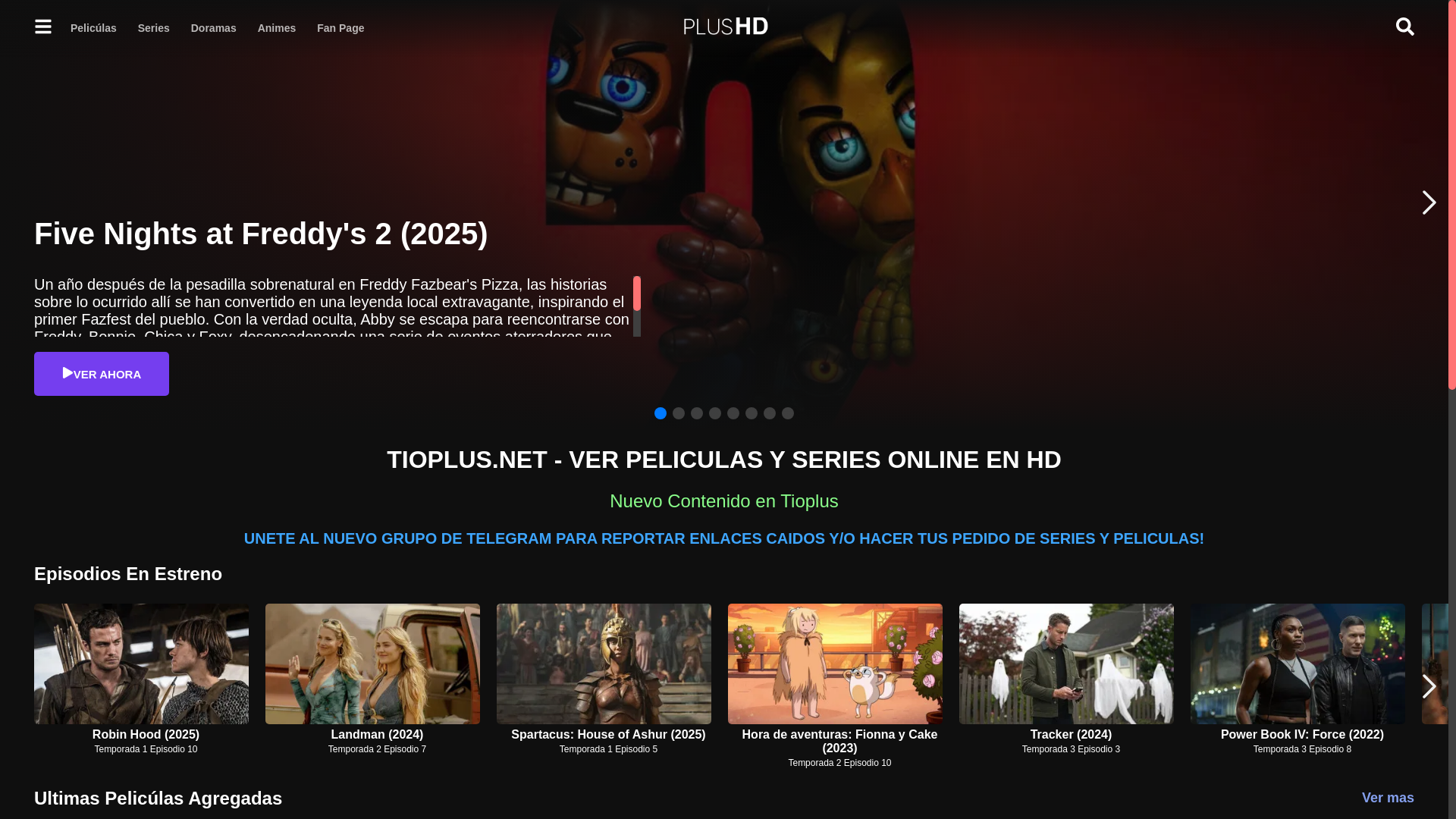 website screenshot of https://ww3.pelisplus.to/