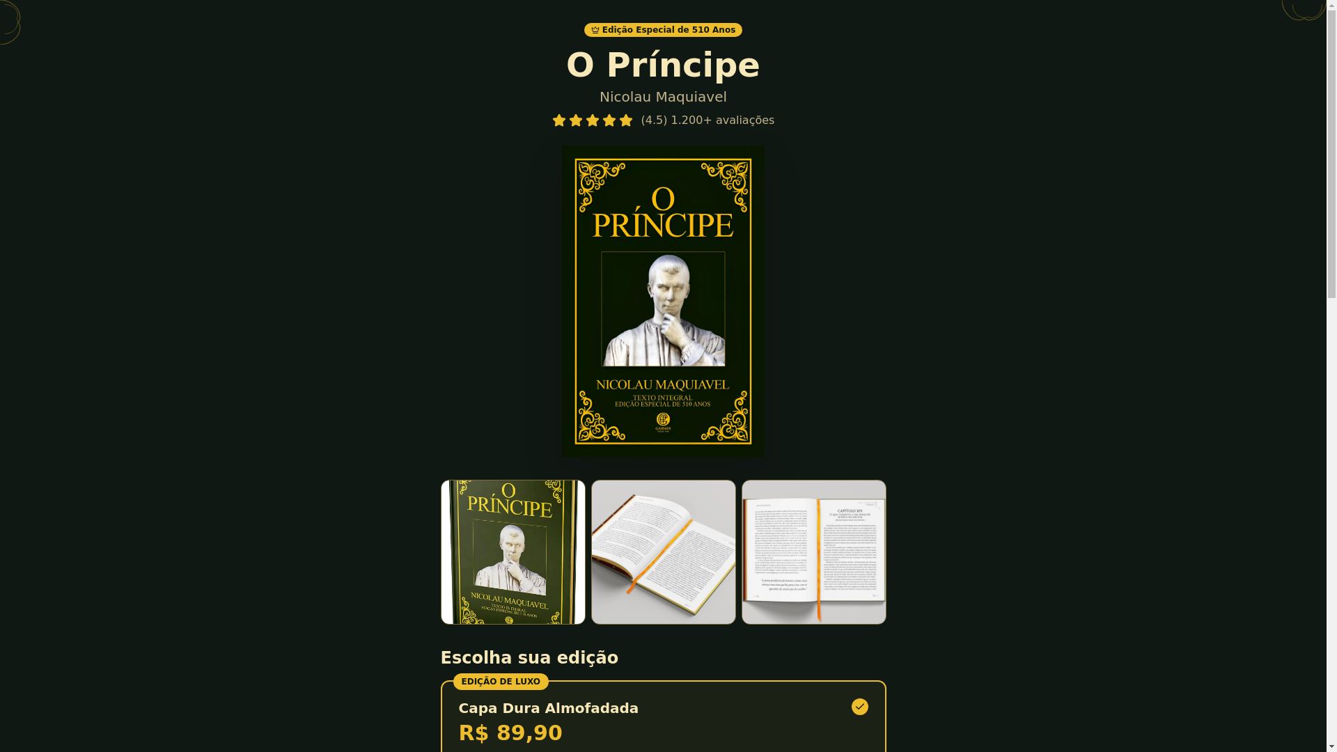 website screenshot of https://livromaquiavel.online/