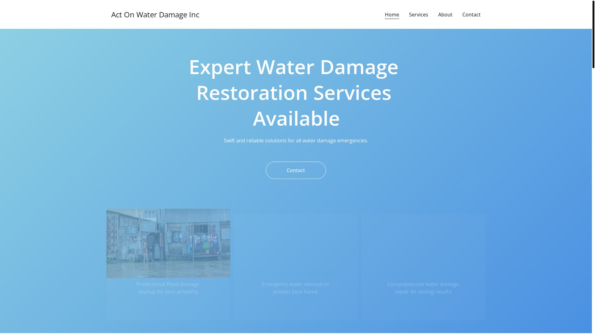 website screenshot of https://actonwaterdamageinc.site/