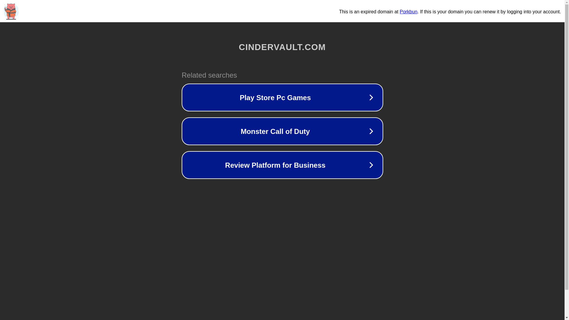 website screenshot of https://cindervault.com/