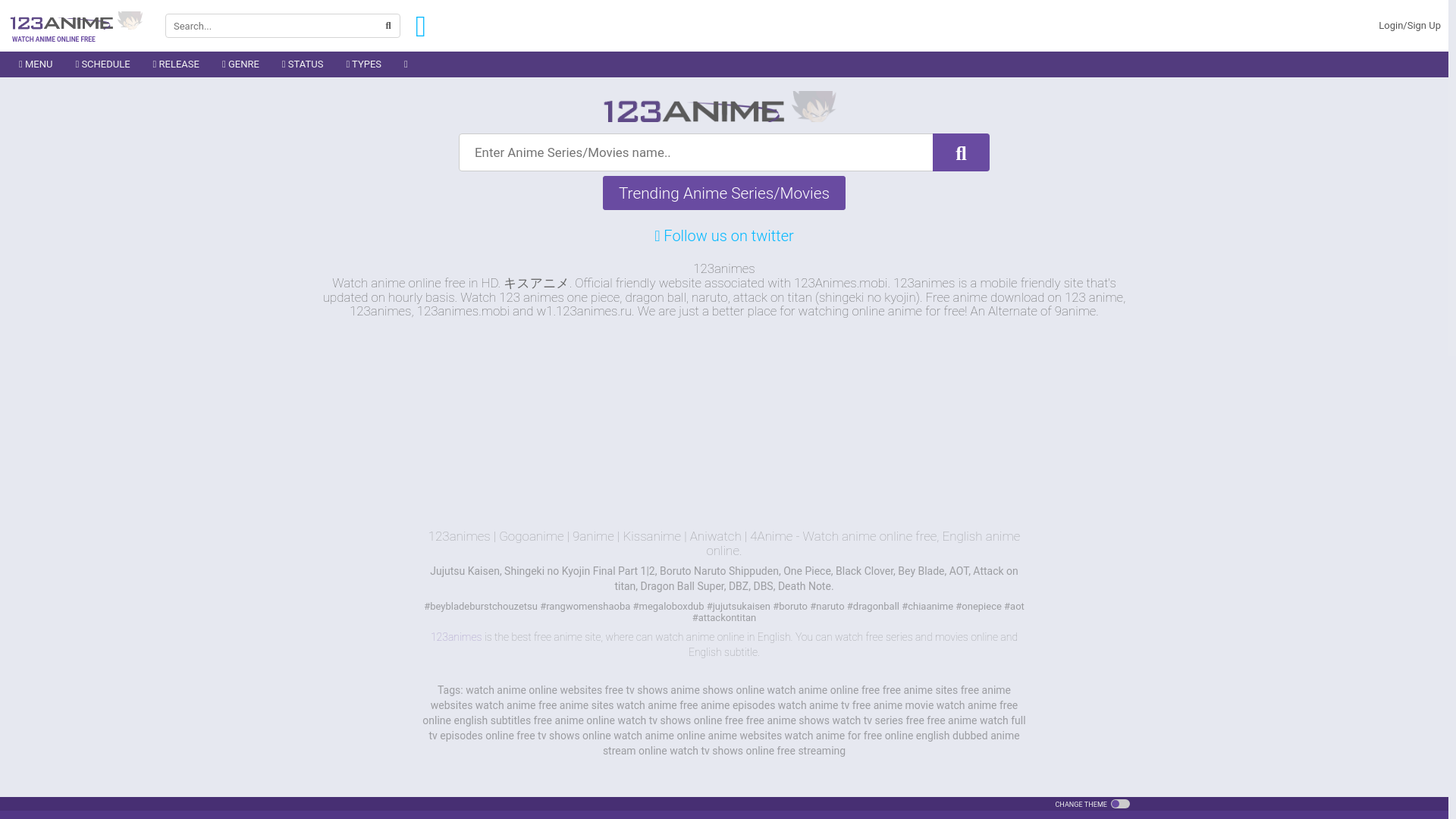 website screenshot of https://w1.123animes.ru/
