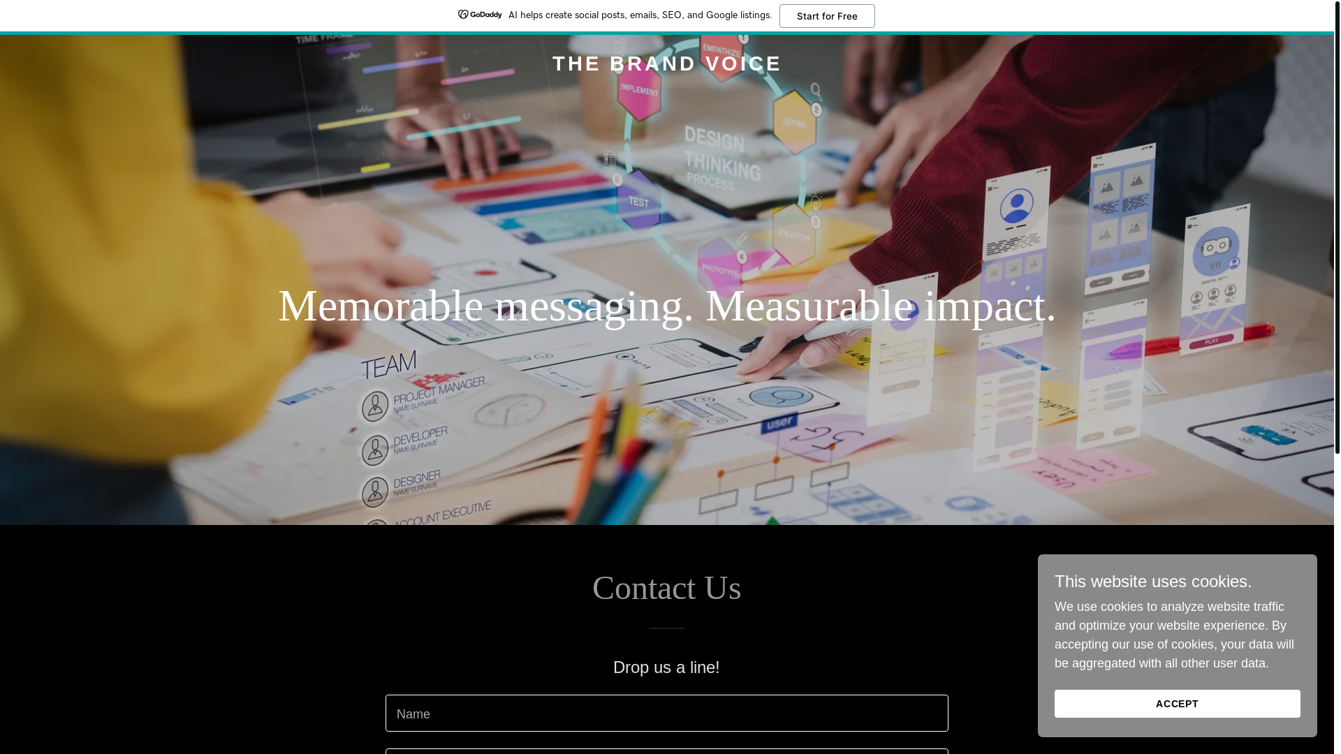 website screenshot of https://thebrand-voice.com/