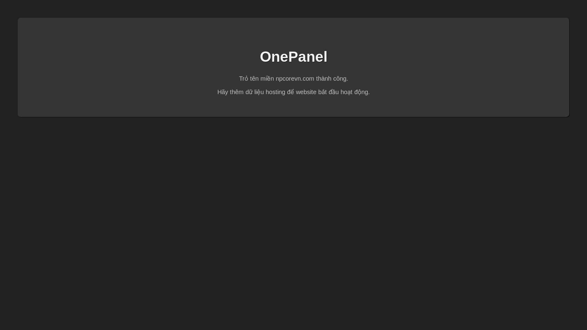 website screenshot of https://npcorevn.com/