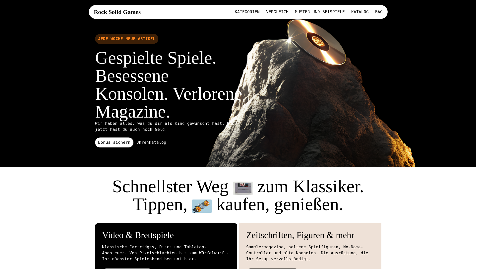 website screenshot of https://rocksolidgames.de/