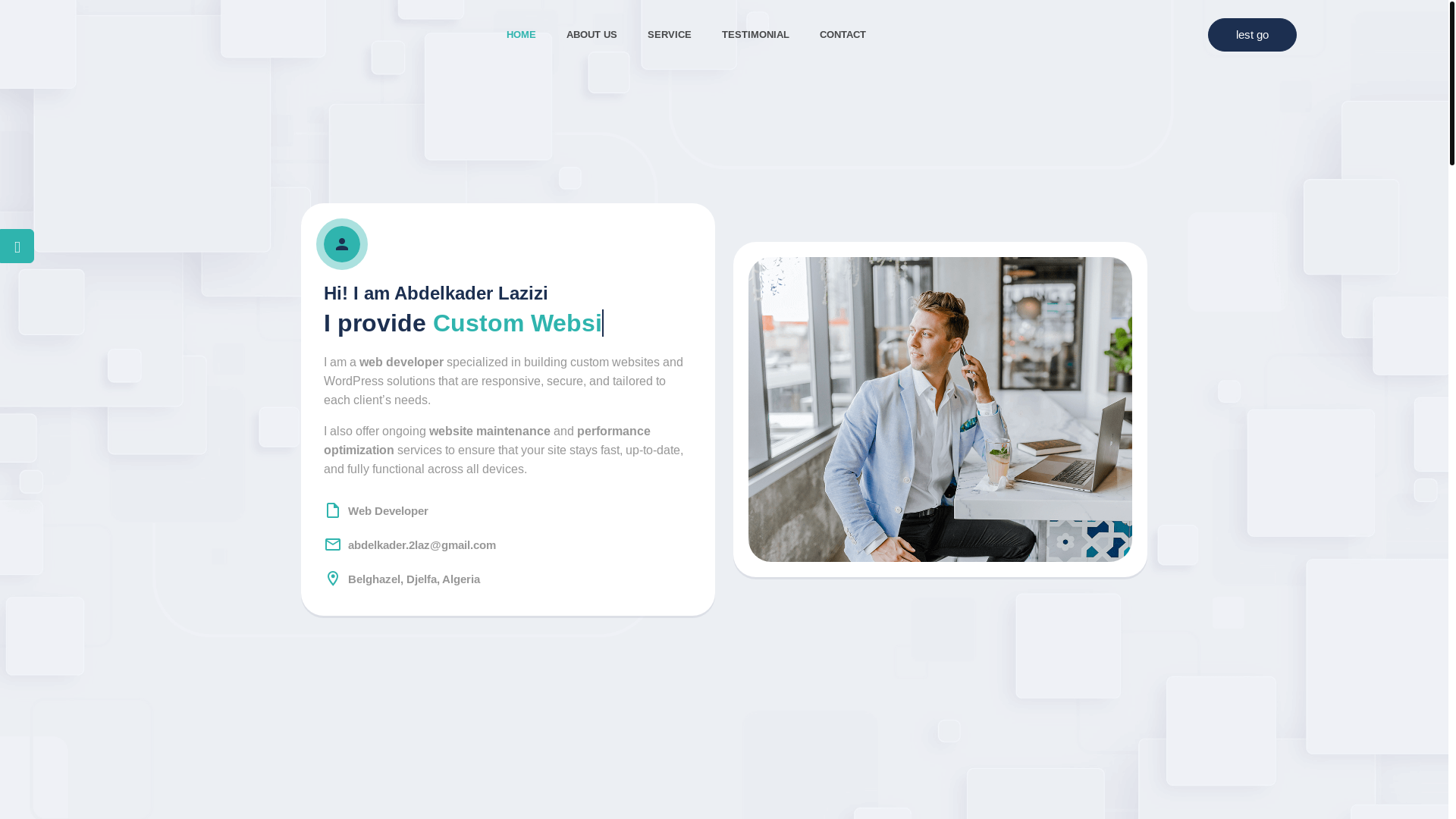 website screenshot of https://abdelkaderlazizi.site/