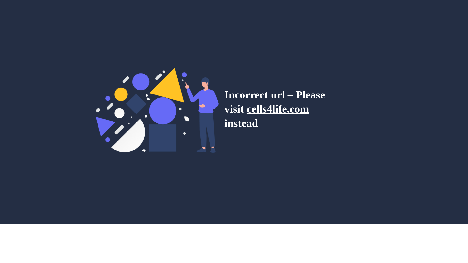 website screenshot of https://cells4life.us/