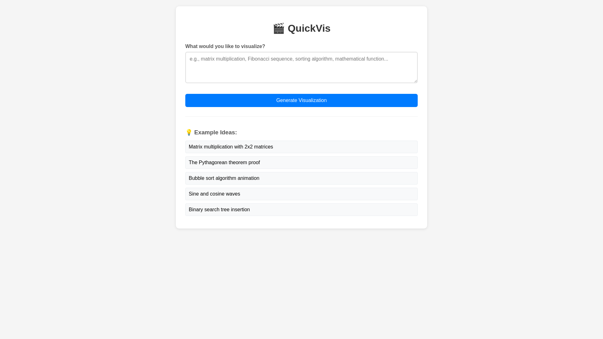 website screenshot of https://quickvis.lol/