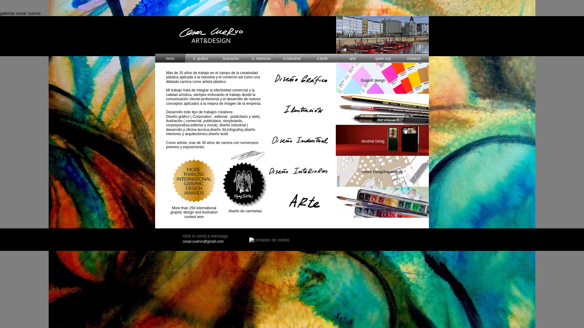 website screenshot of https://cesarcuervo.com/
