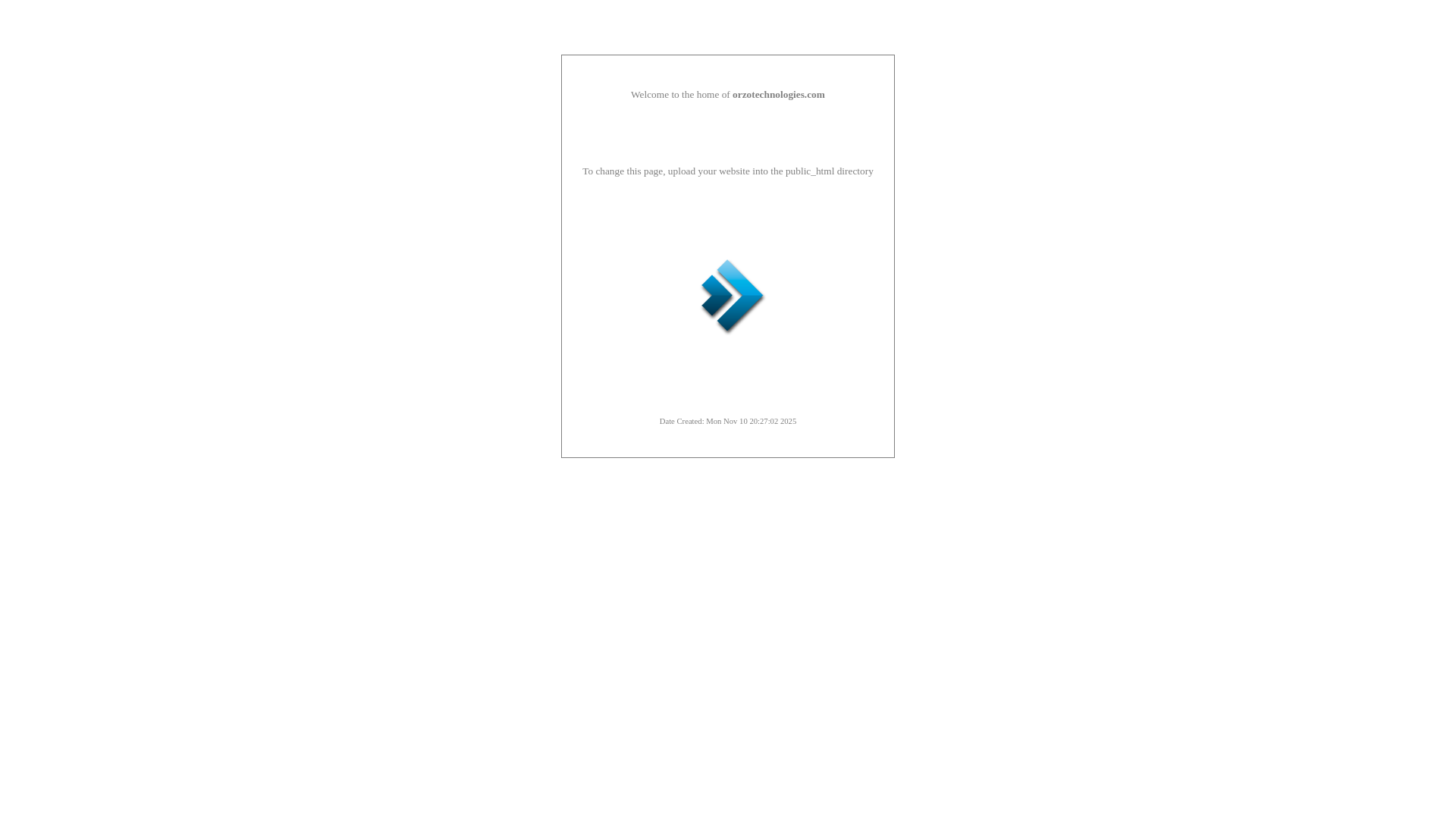 website screenshot of https://orzotechnologies.com/