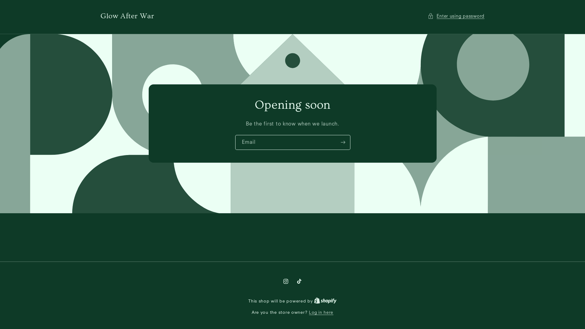 website screenshot of https://glowafterwar.com/