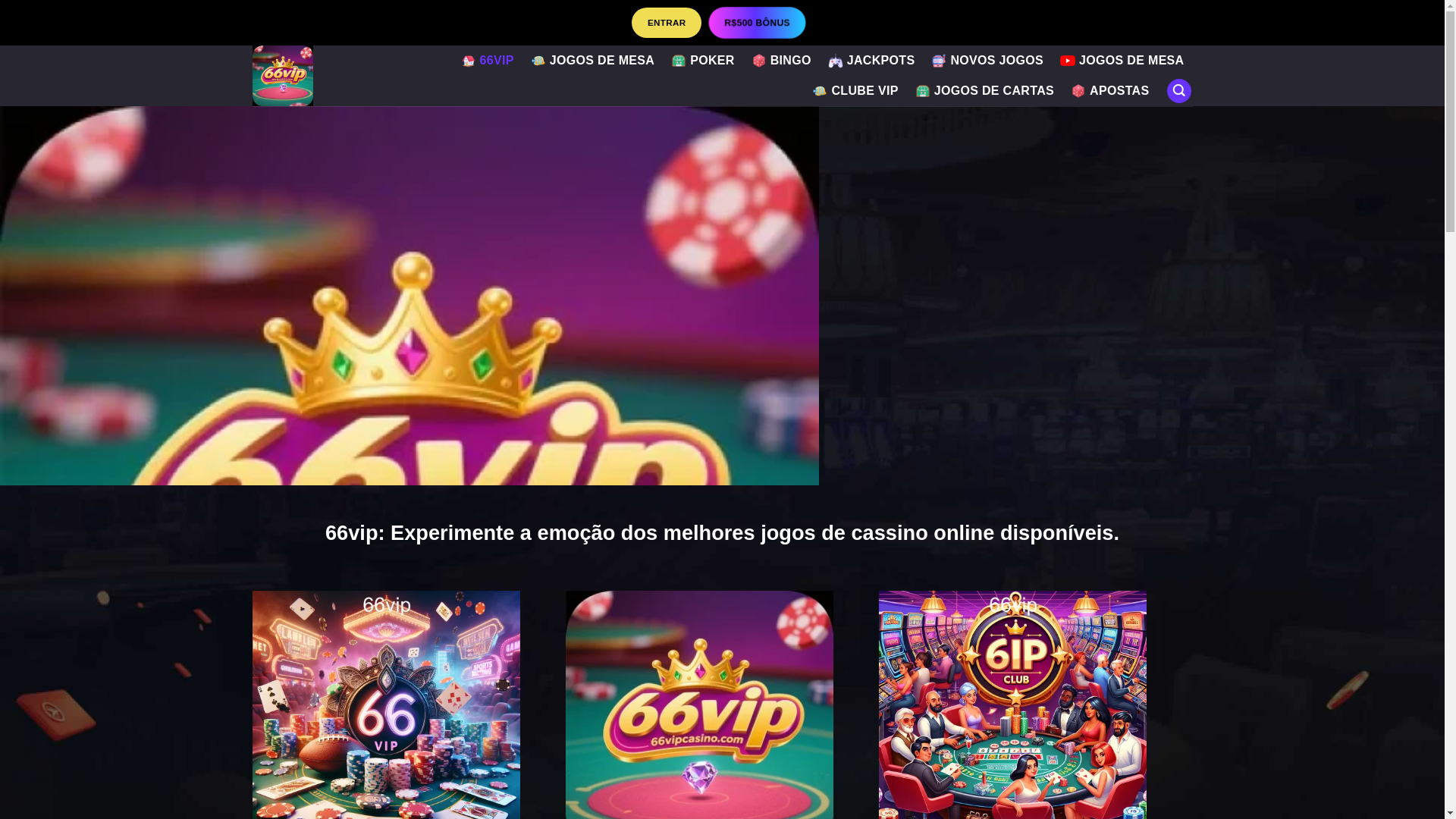 website screenshot of https://66vipcasino.com/