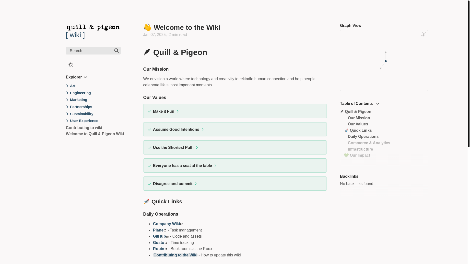 website screenshot of https://quill-and-pigeon.pages.dev/