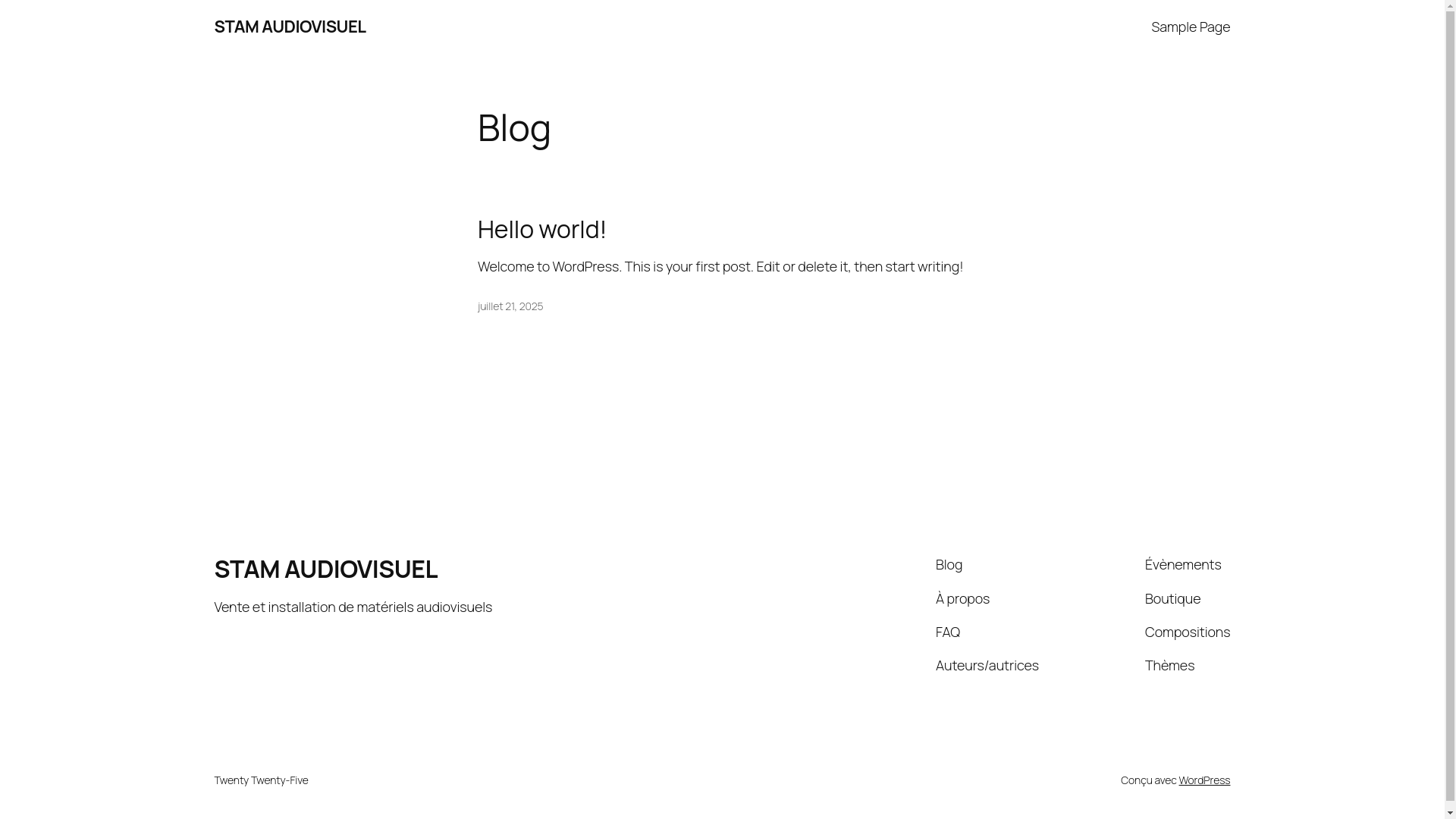 website screenshot of https://stam-av.fr/