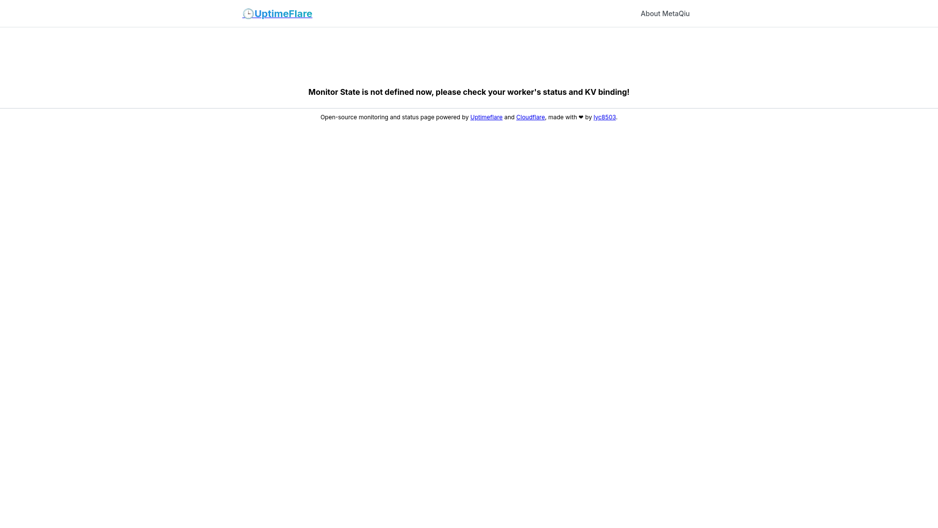 website screenshot of https://uptimeflare-5xf.pages.dev/