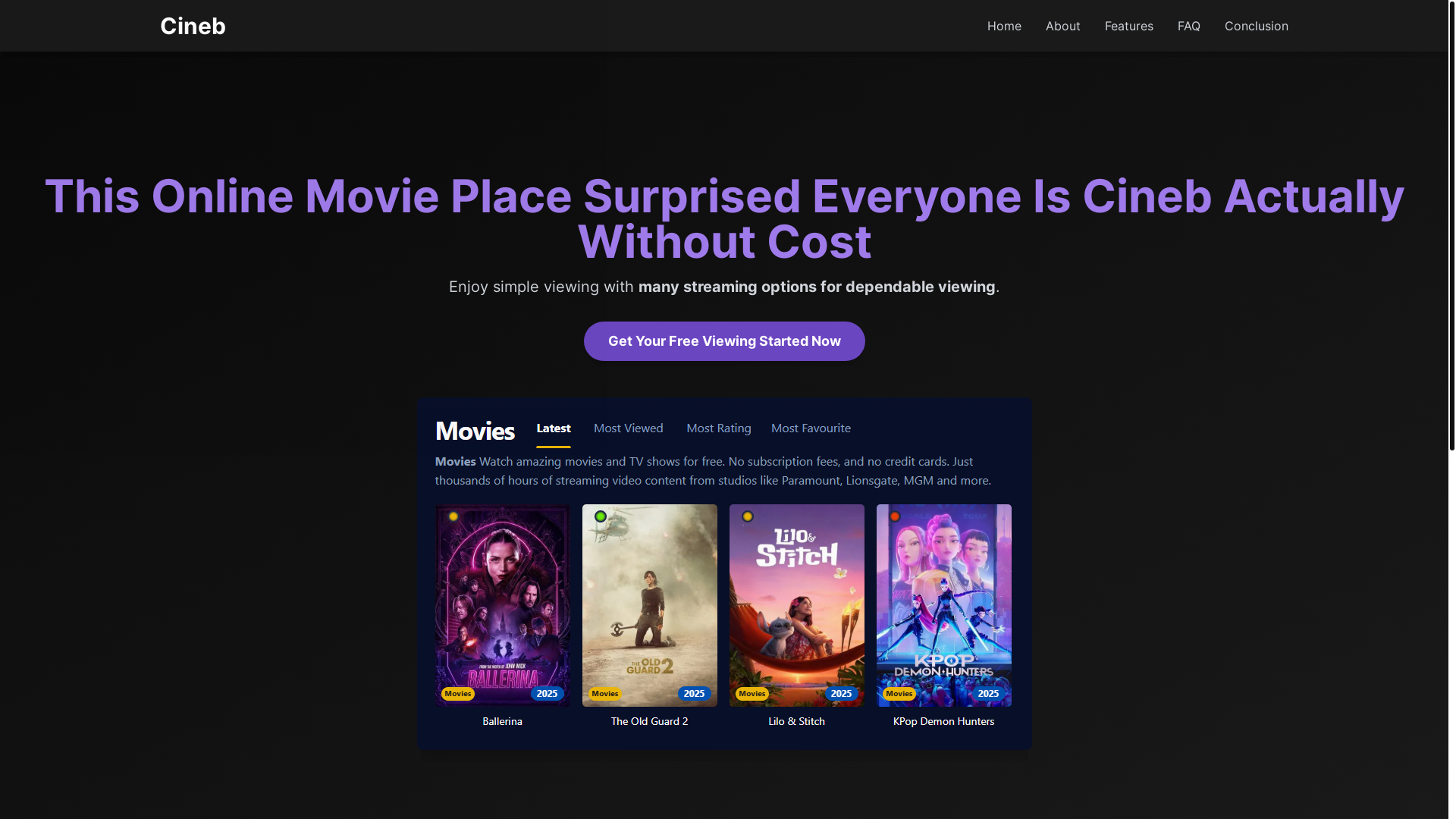 website screenshot of https://cineb-f88q.pages.dev/