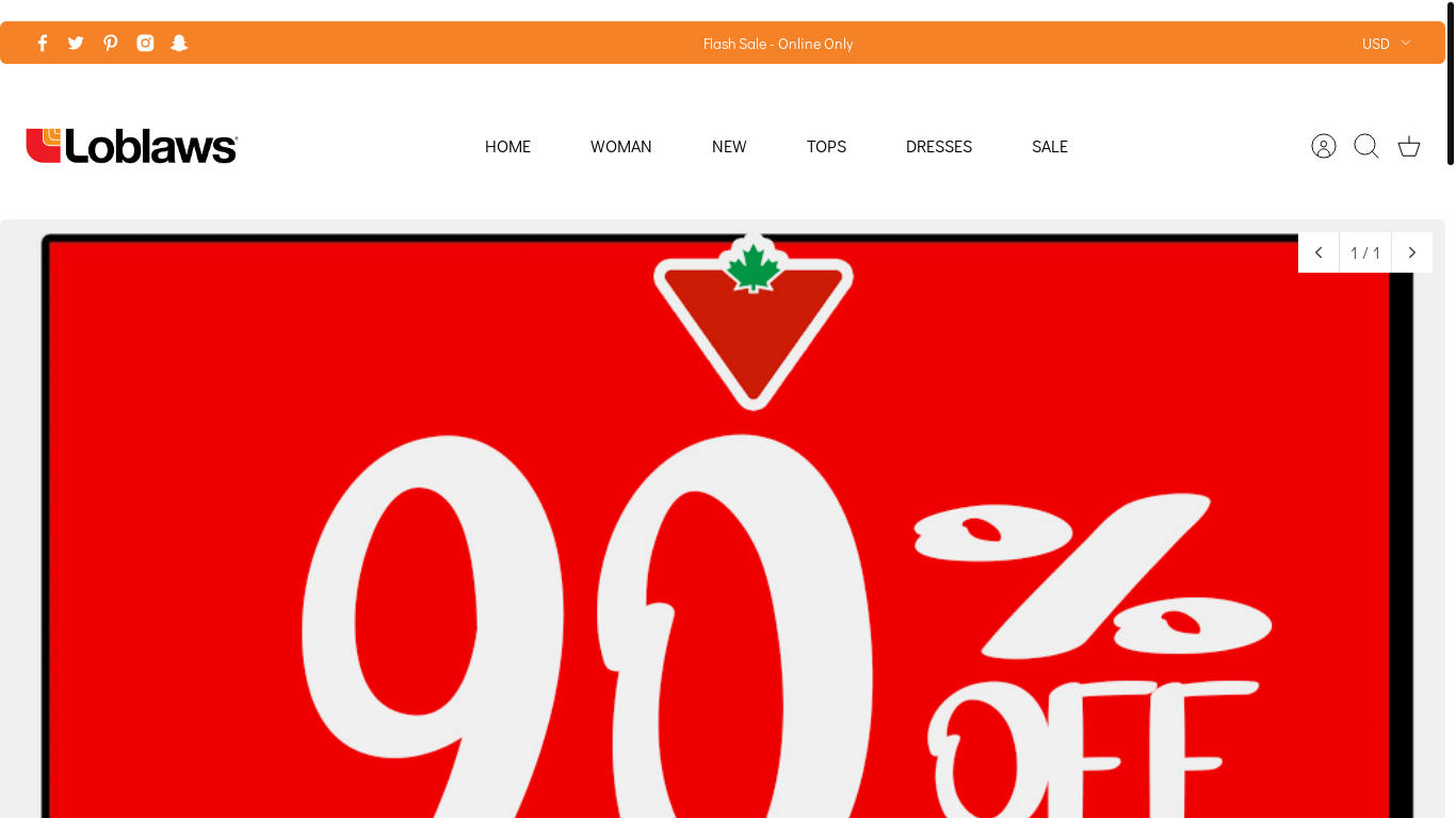 website screenshot of https://www.loblaws-onlinesale.shop/?utm_medium=paid