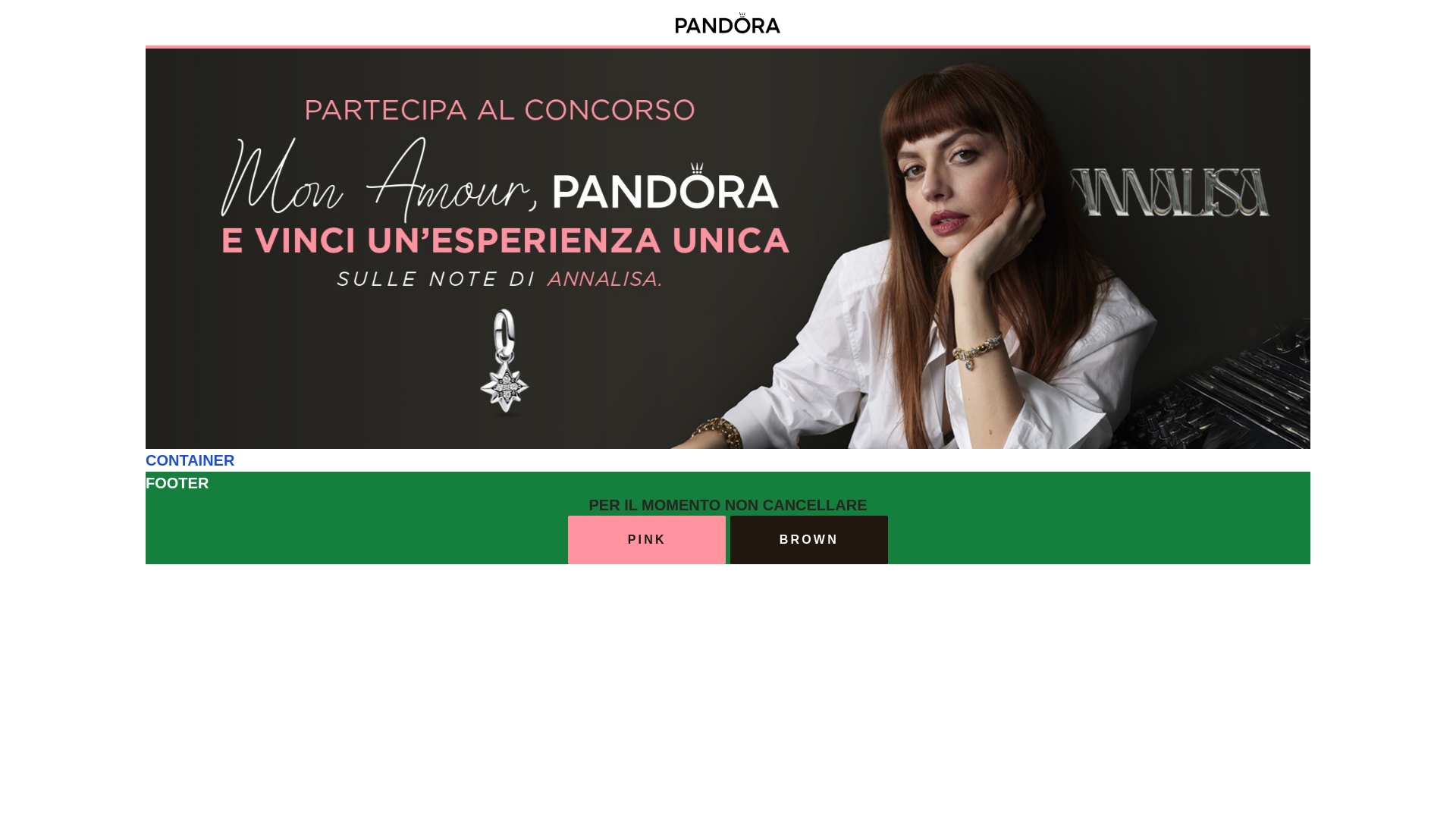 website screenshot of https://concorsoannalisaxpandora.it/
