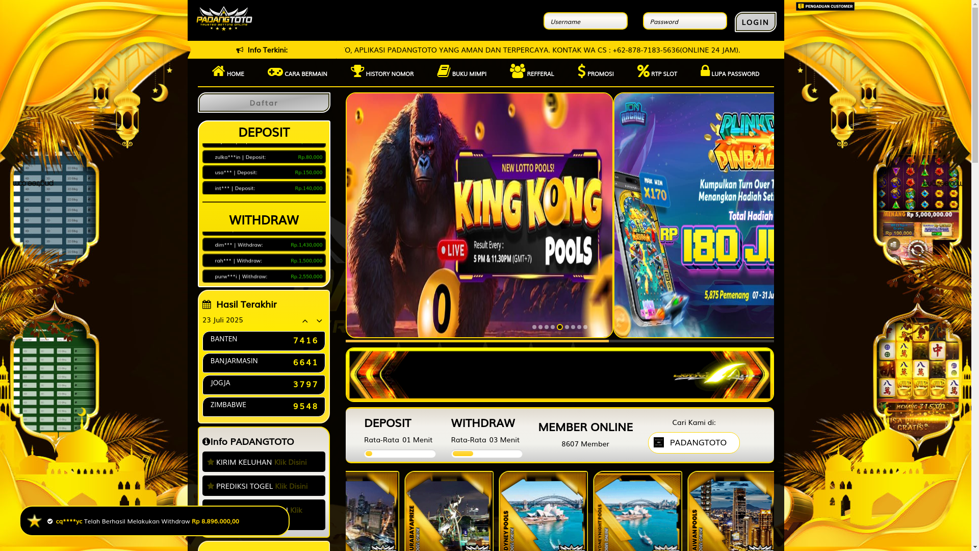 website screenshot of https://sobat-padang.store/