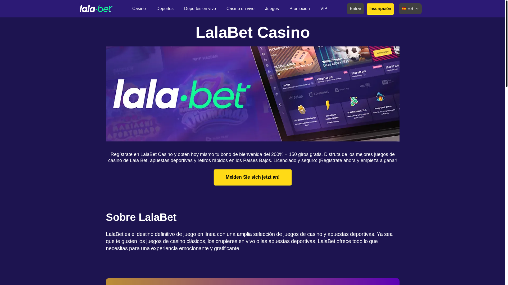 website screenshot of https://lalabet-es-4609.pages.dev/