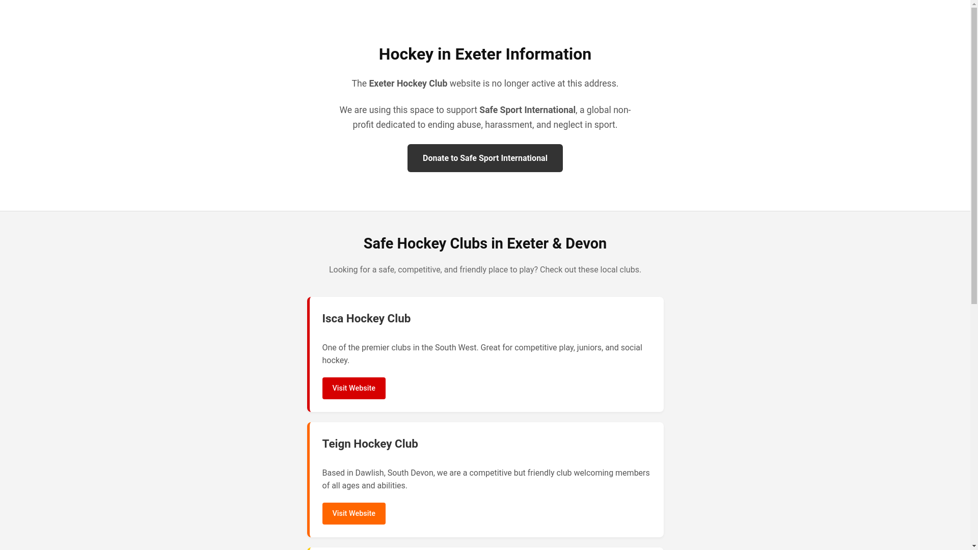 website screenshot of https://hockey-in-exeter.pages.dev/