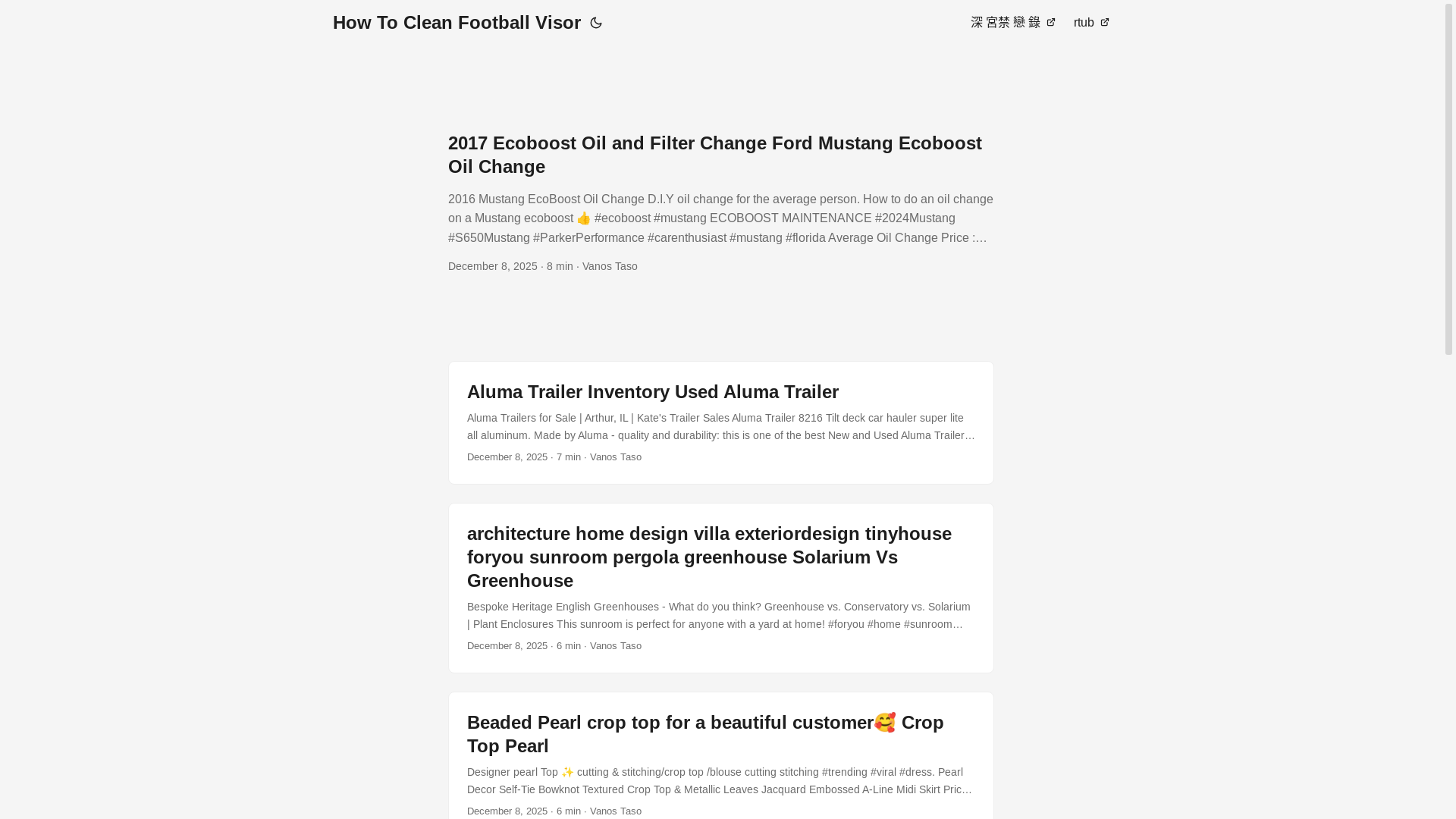 website screenshot of https://howtocleanfootballvisor.pages.dev/