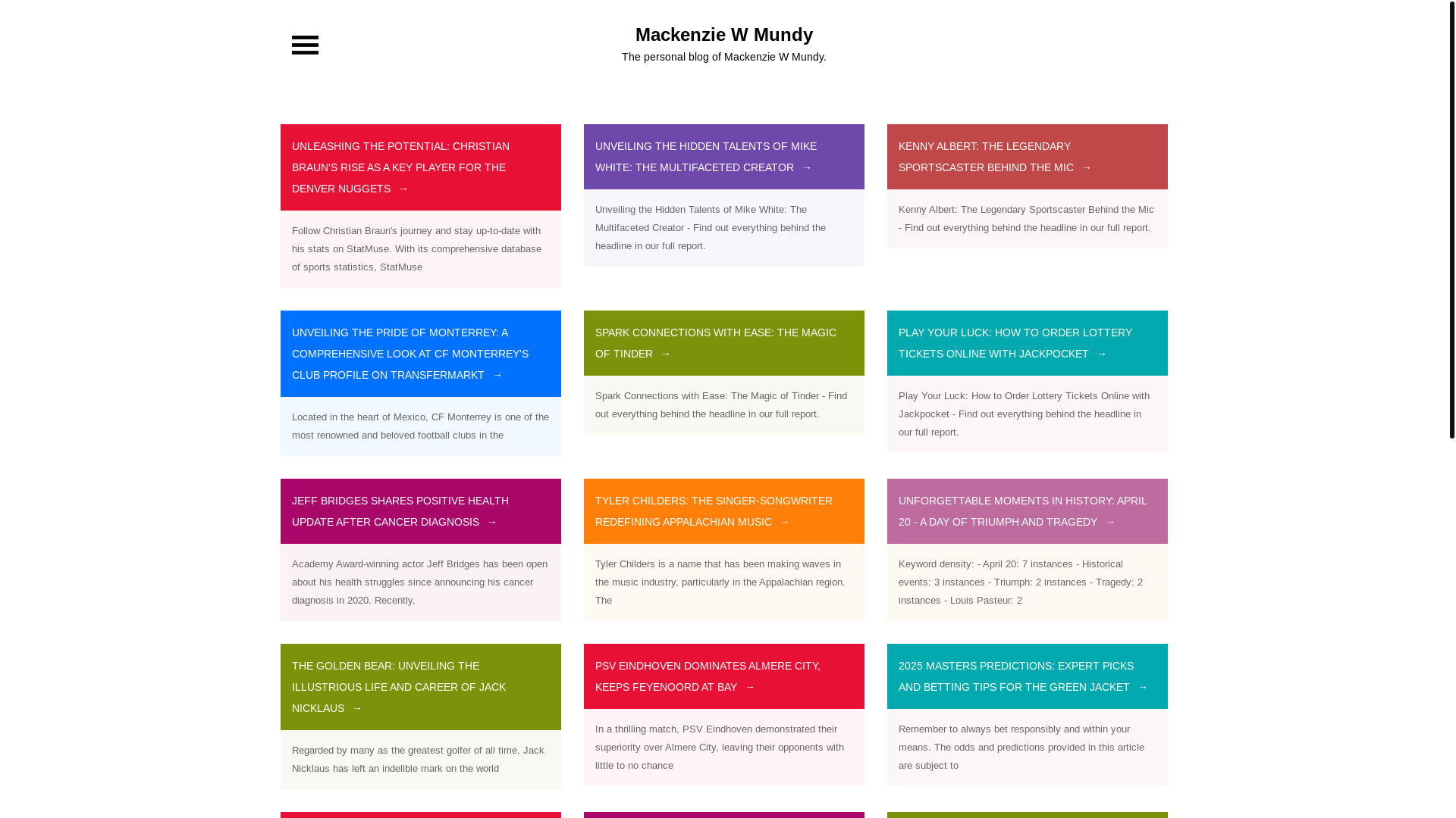 website screenshot of https://mackenziewmundy.pages.dev/