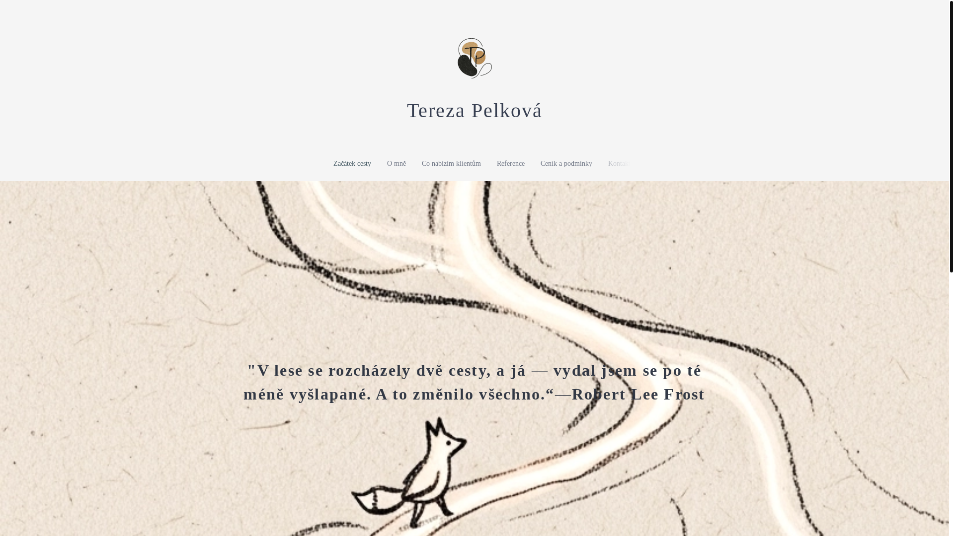 website screenshot of https://terezapelkova.cz/