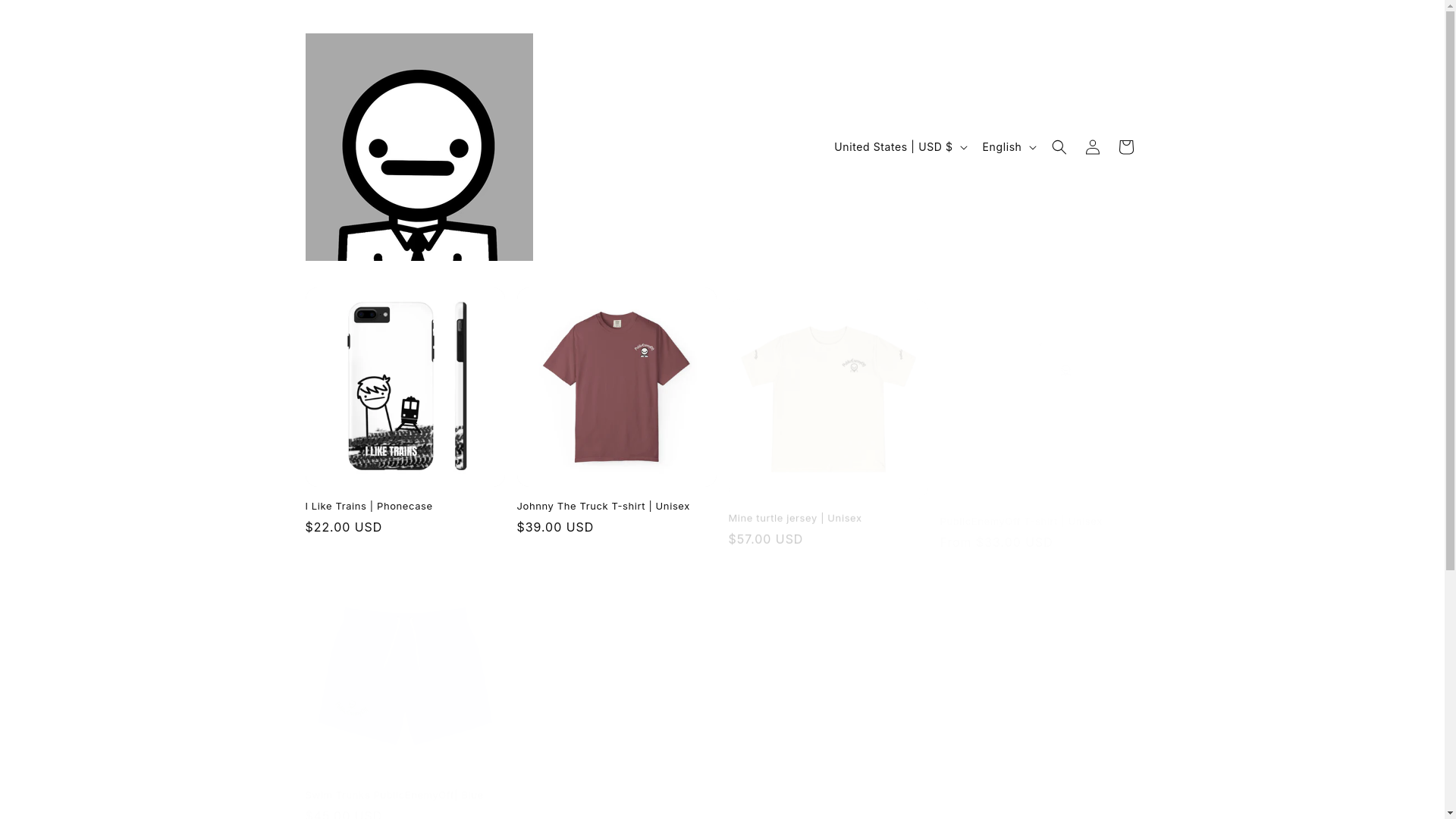 website screenshot of https://publicenemyoffmerch.com/