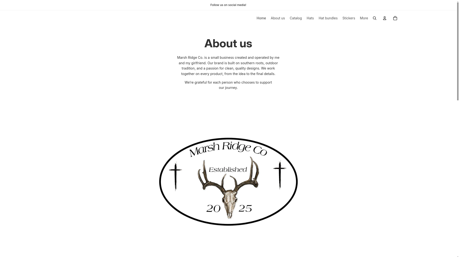 website screenshot of https://marshridgeco.com/