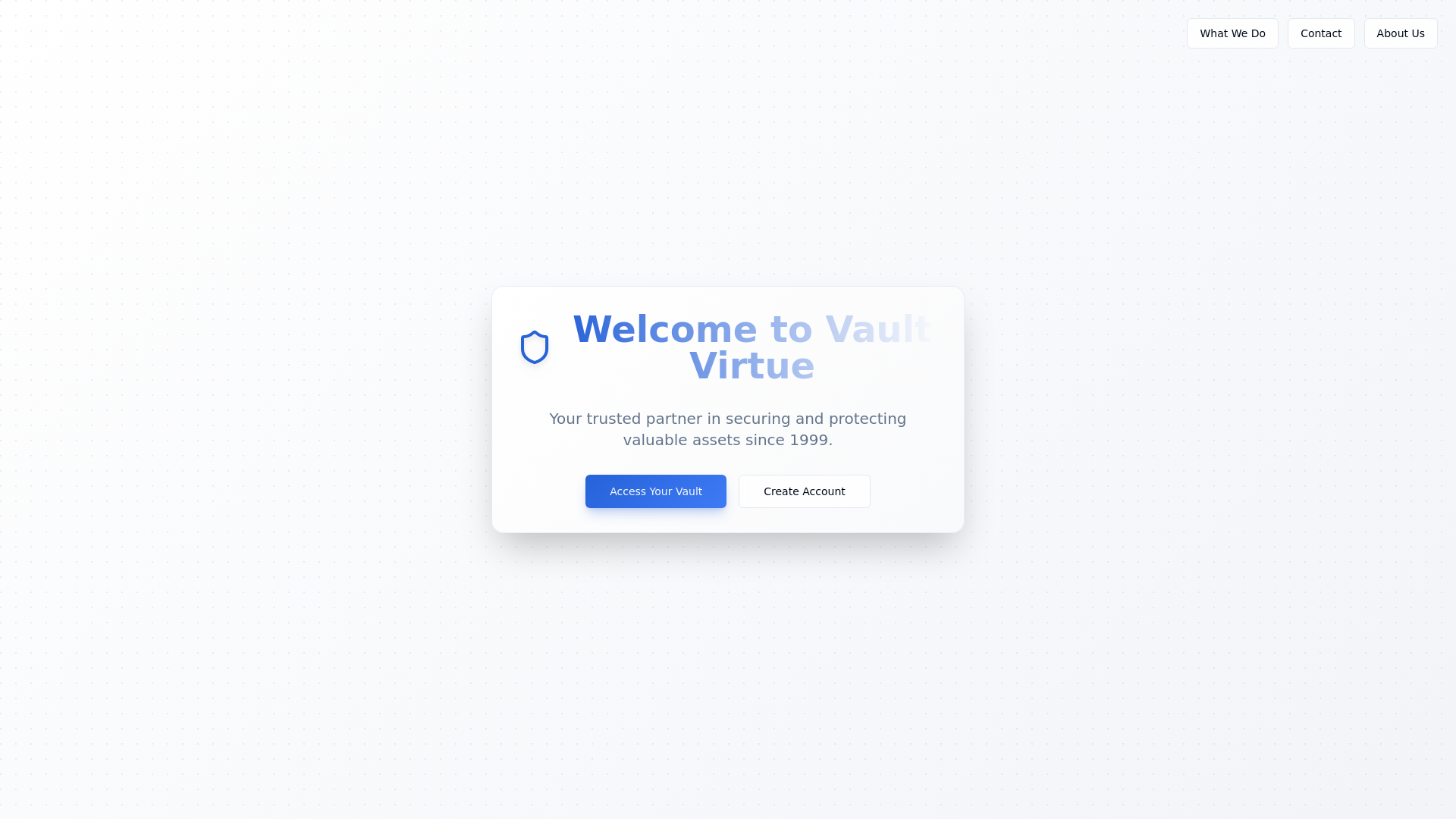 website screenshot of https://vaultvirtue.com/