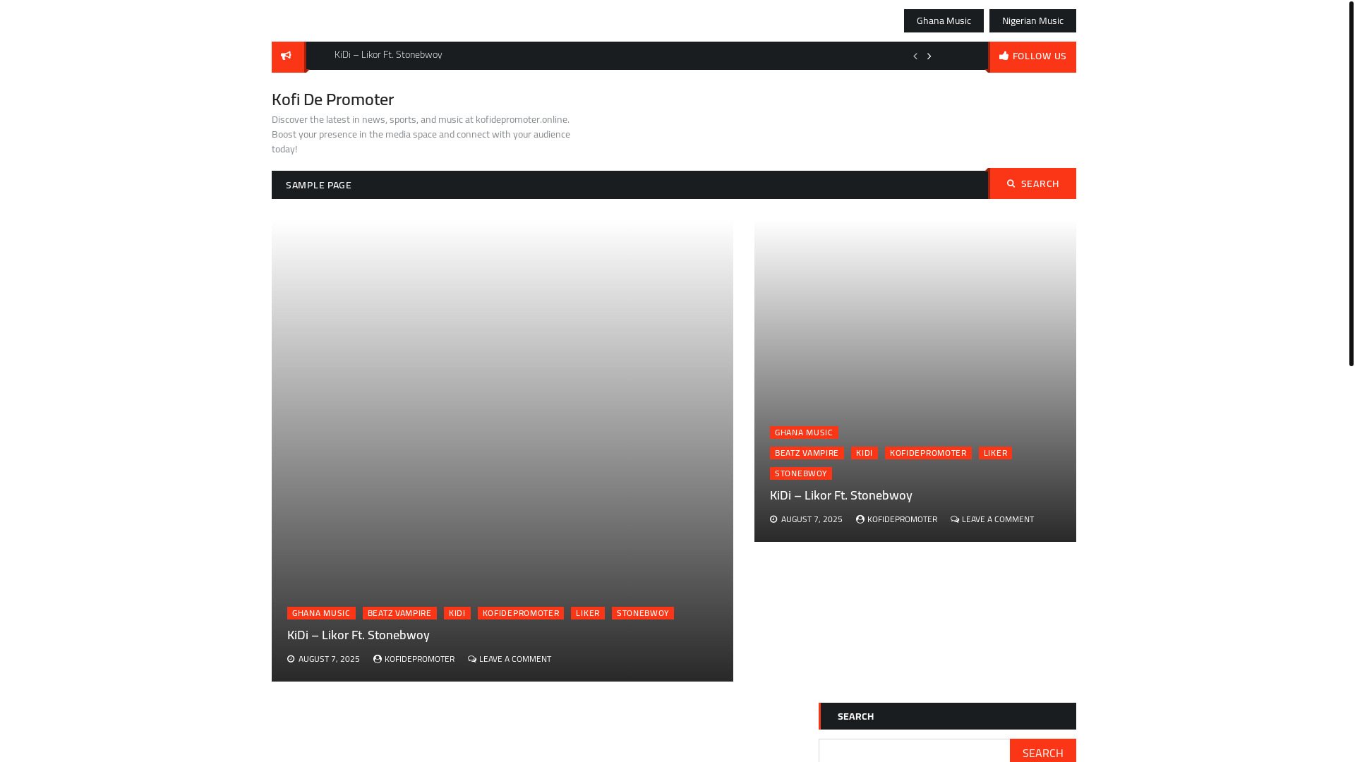 website screenshot of https://kofidepromoter.online/